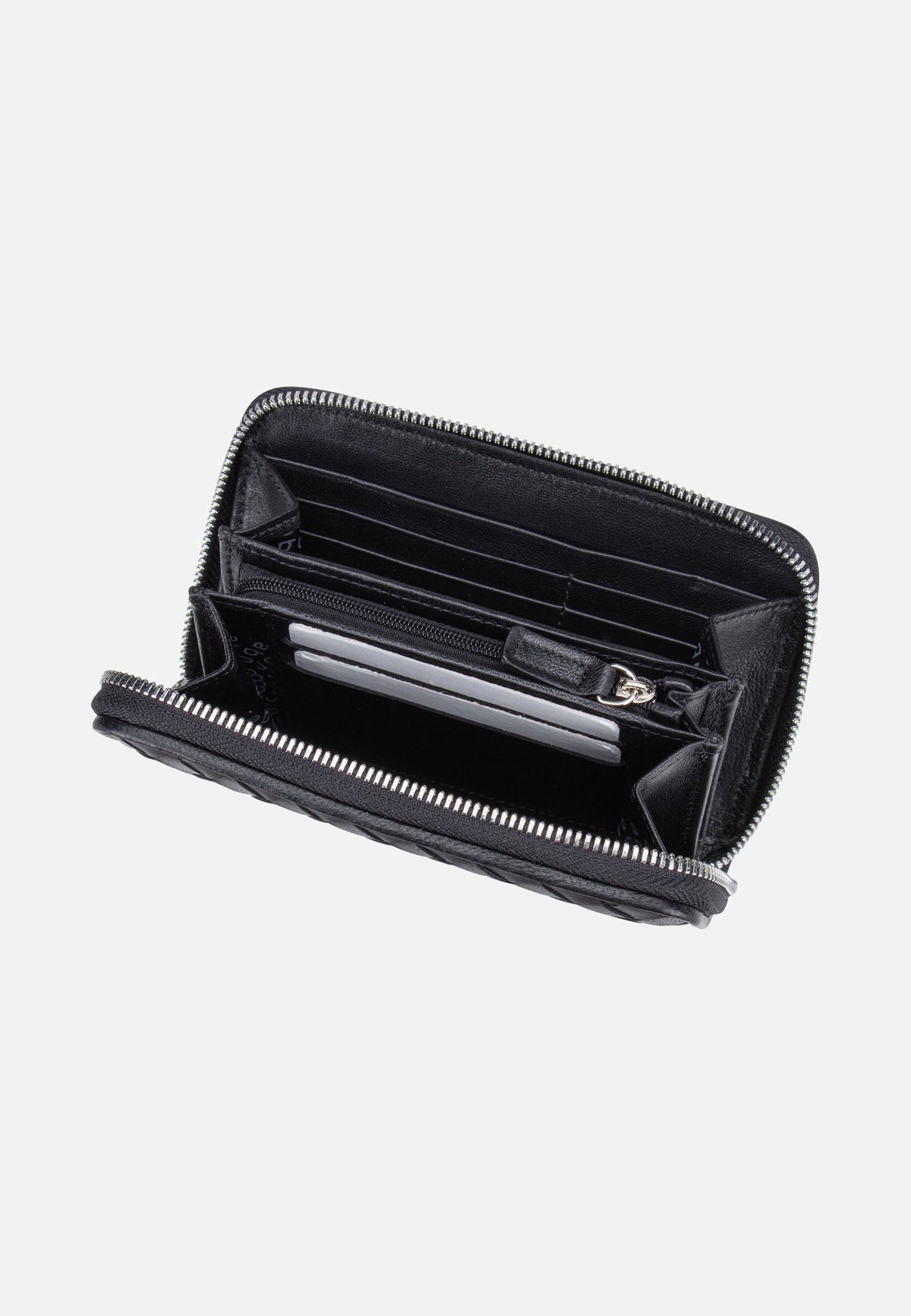 abro Piuma Weaving Wallet Black/Nickel Portemonnaie