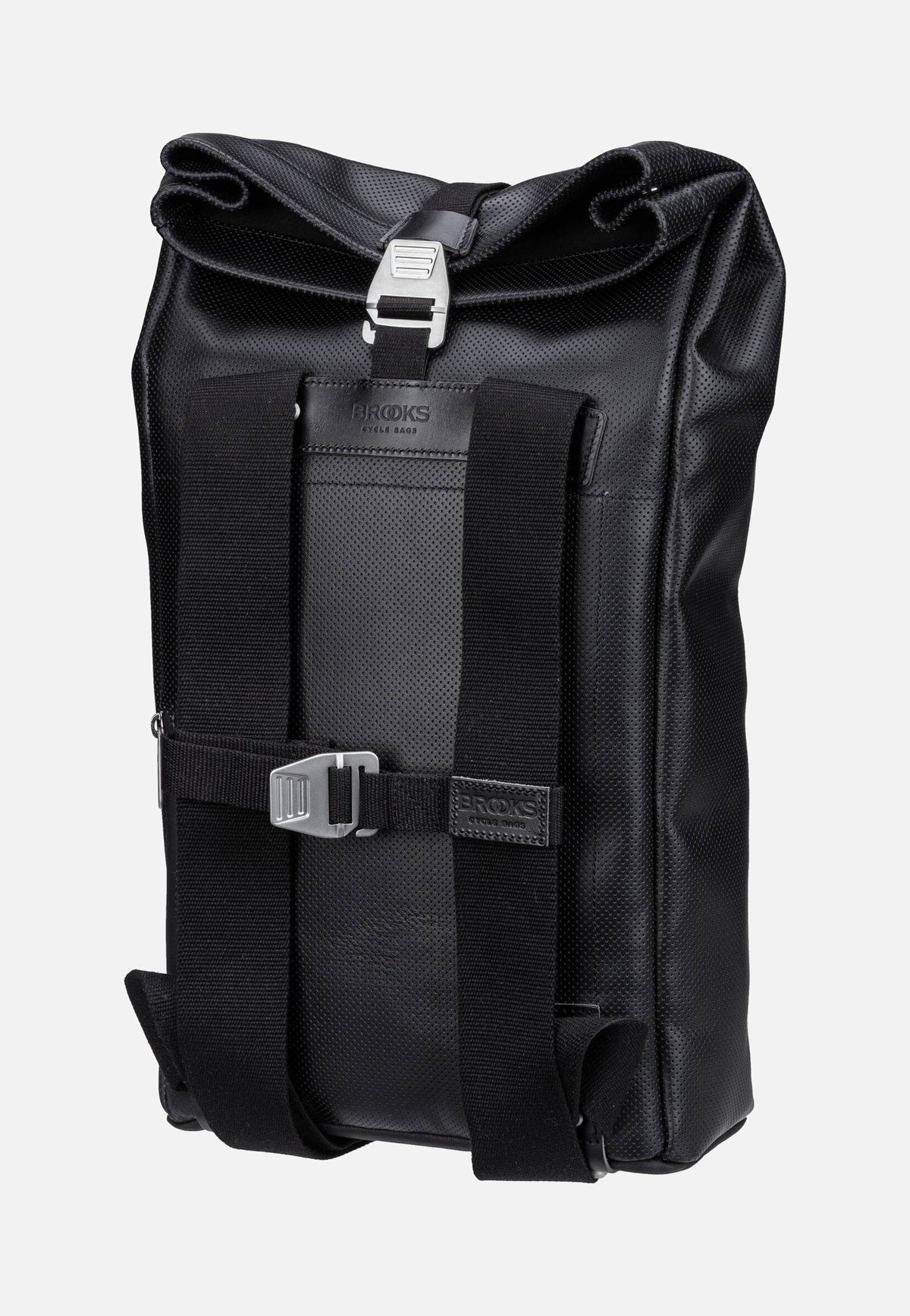 Brooks England Pickwick Reflective Leather 12 L Black Rolltop Rucksack