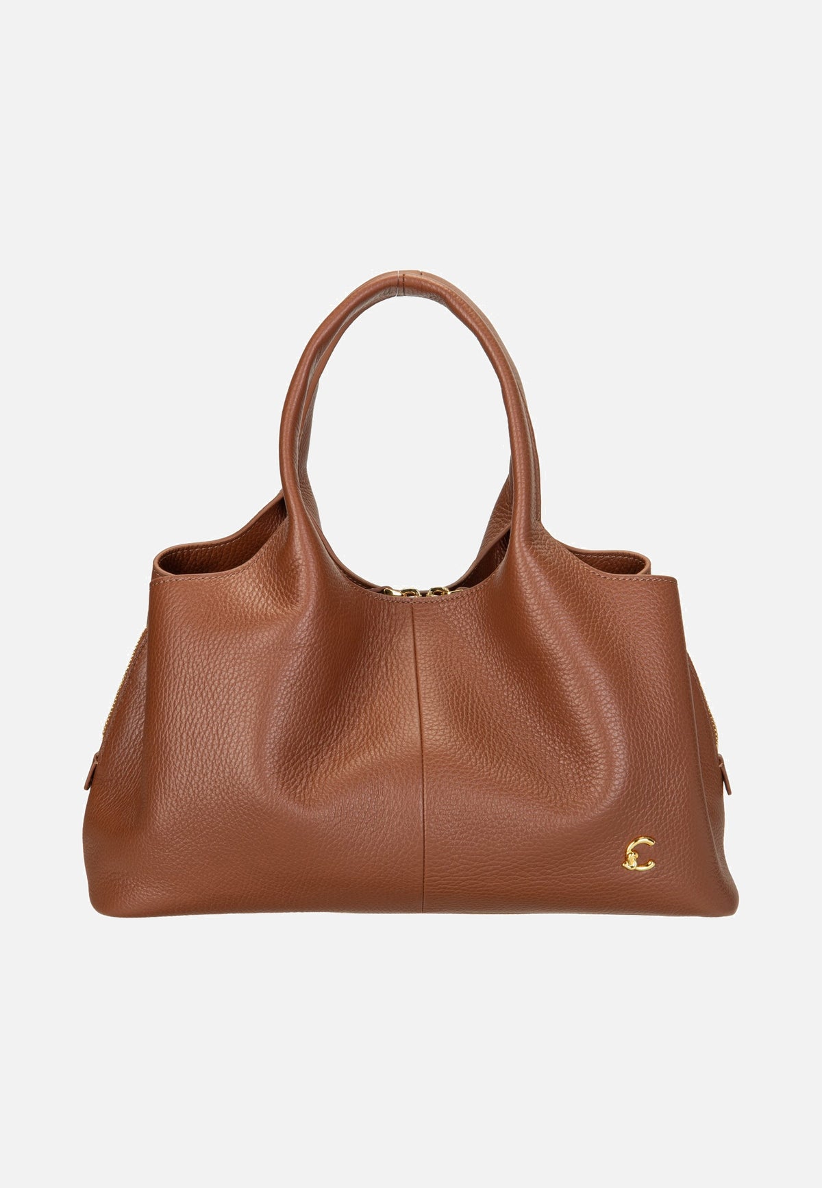 Coccinelle Nell 1801 Cognac Tote Bag