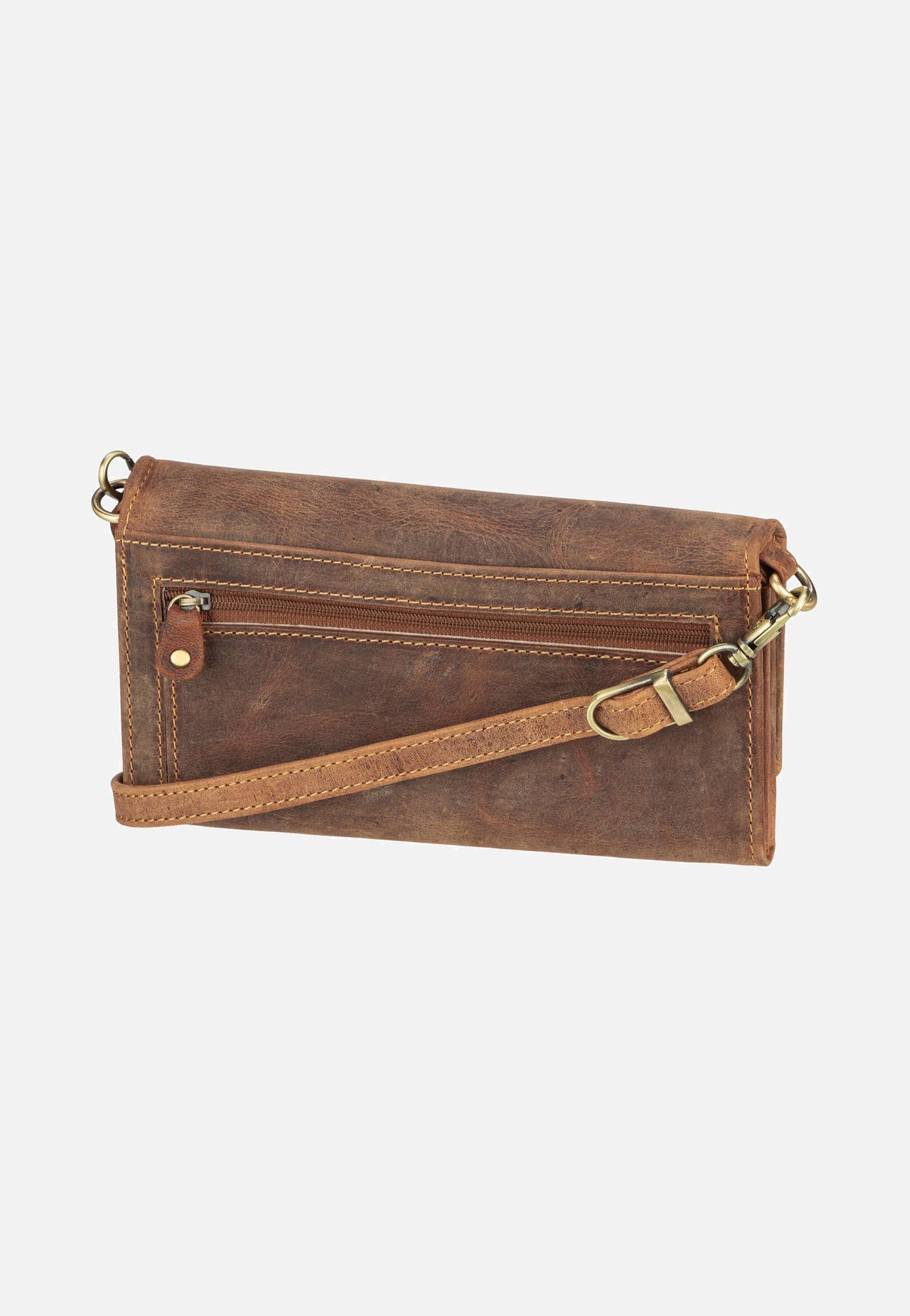 Greenburry Vintage 1552A Lady Bag RFID Sattelbraun Umhängetasche