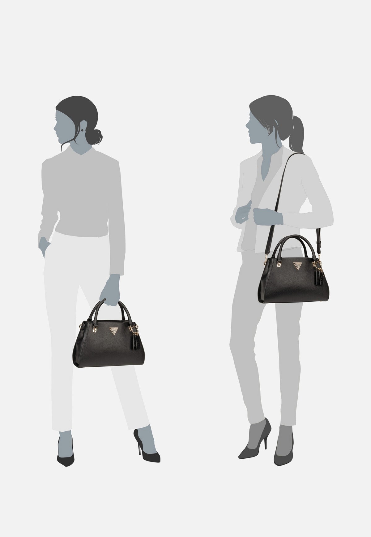 Guess Noelle II Luxury SAT 72070 Black Henkeltasche