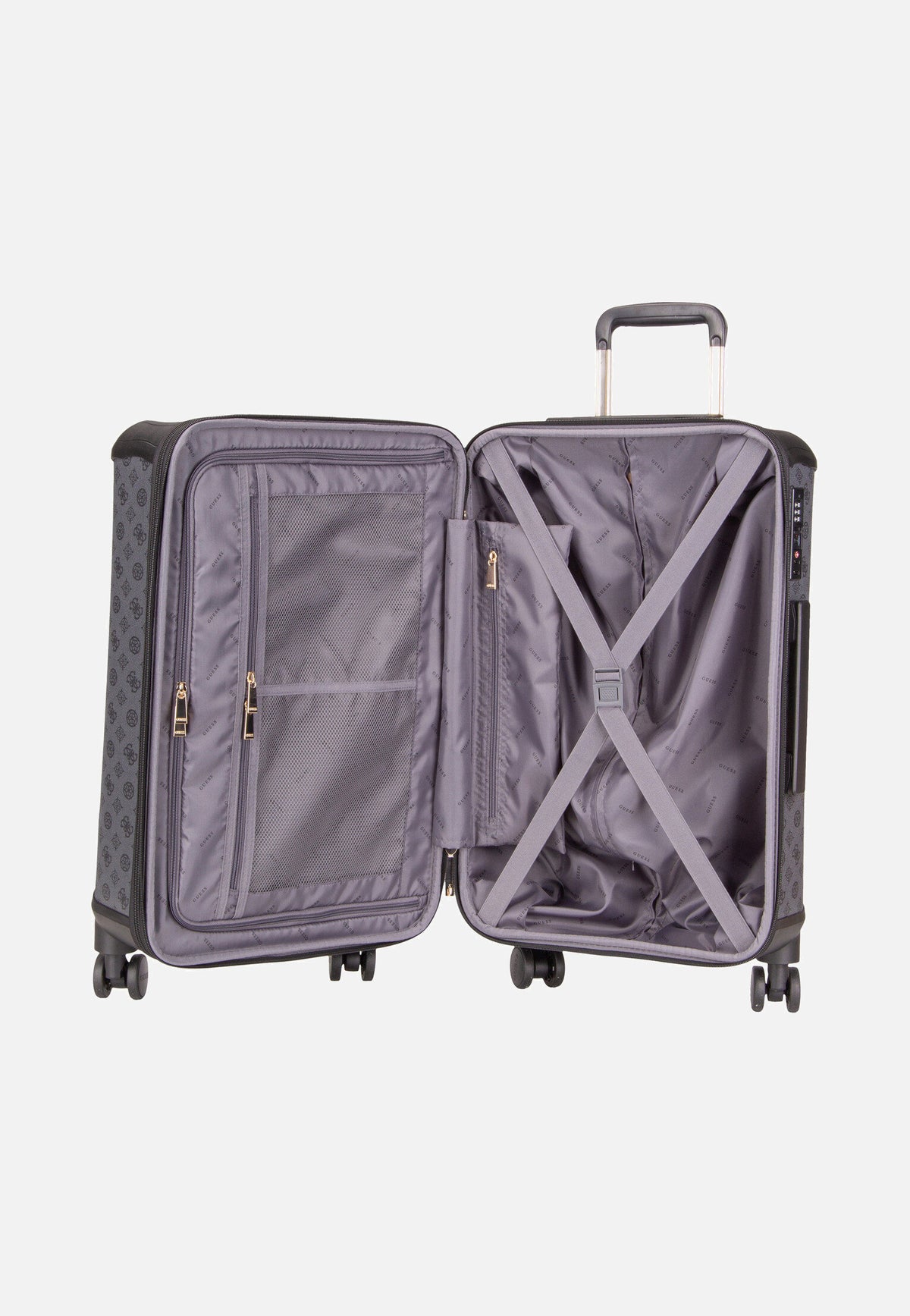 Guess Wilder 22 in 8-Wheeler Logo Charcoal Koffer