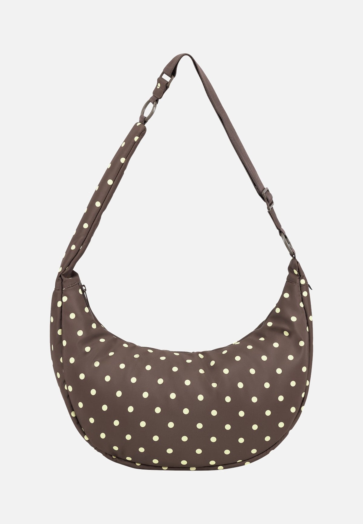 Johnny Urban Lou Large Brown Polka Dots Crossbody Bag