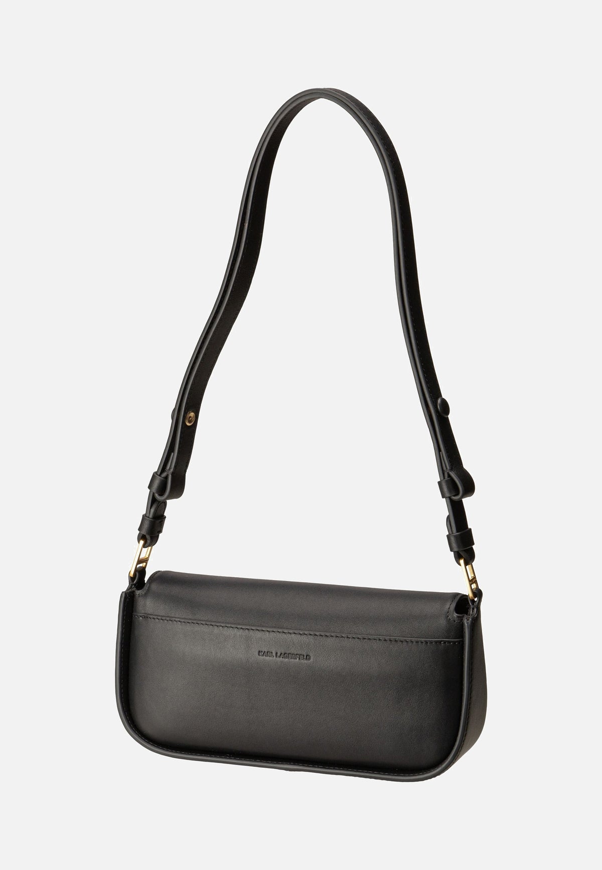 Karl Lagerfeld K/Signature Crossbody Black-Vibration Gold Evening Bag