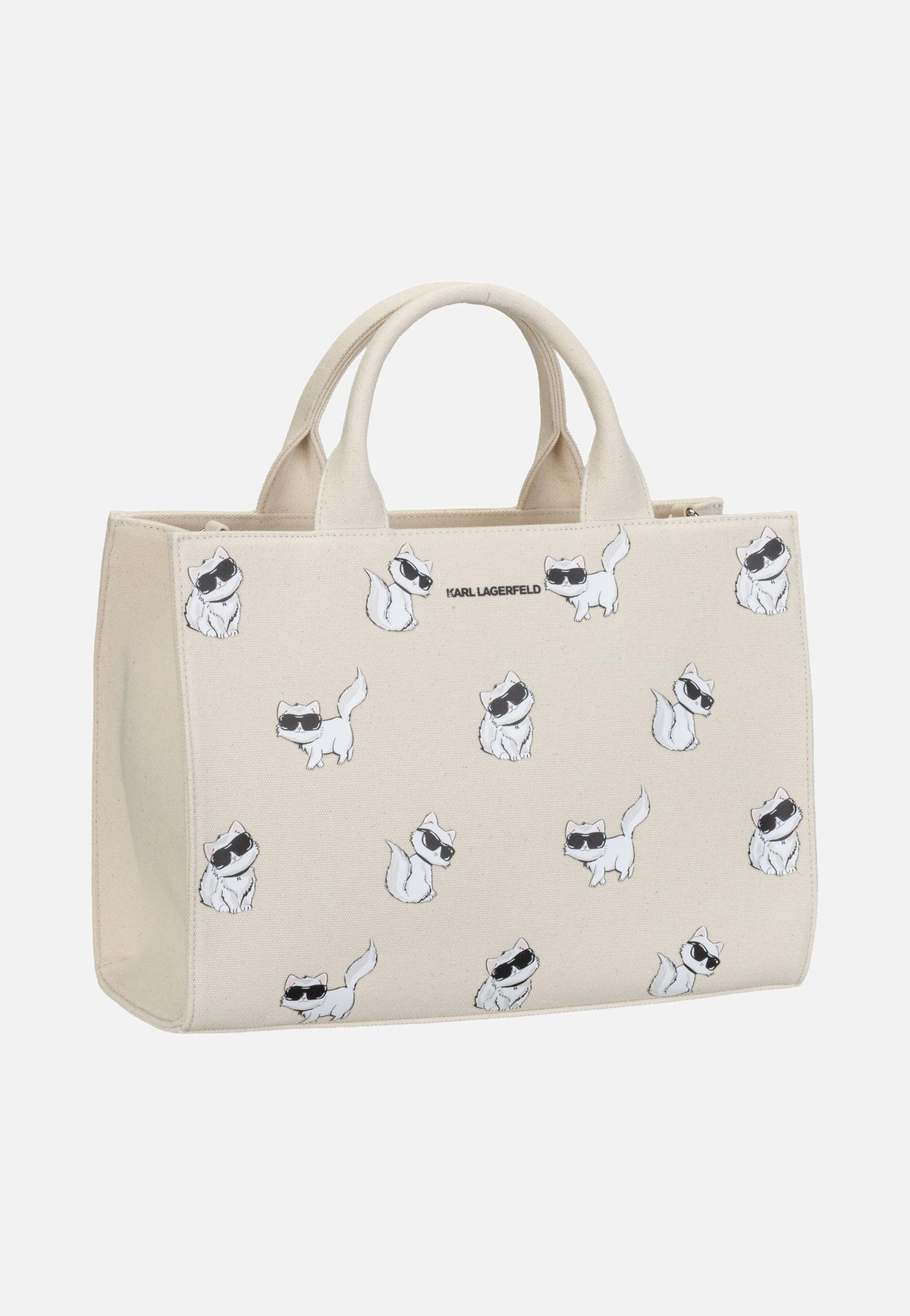 Karl Lagerfeld Ikon Choupette MD Square Tote Natural Tote Bag