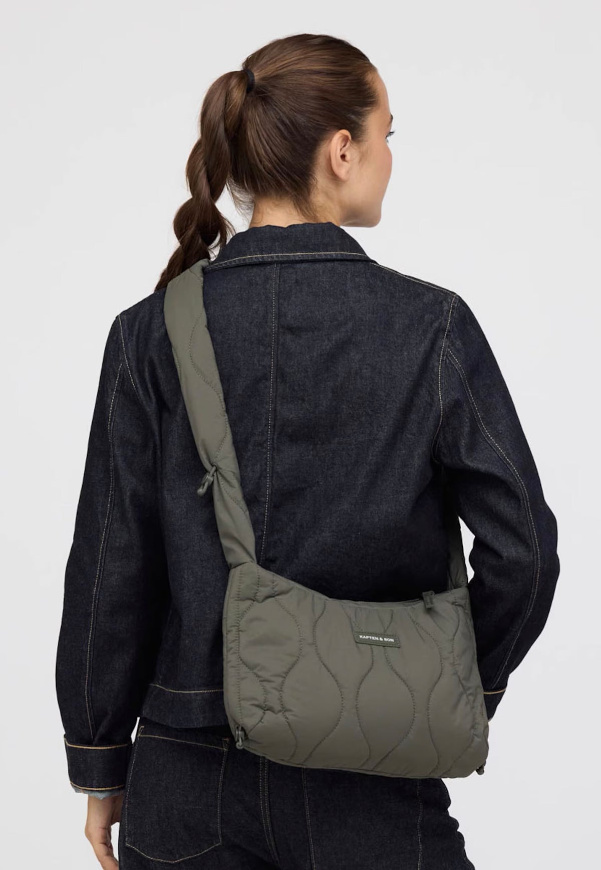 Kapten & Son Skara Small Quilted Khaki Crossbody Bag