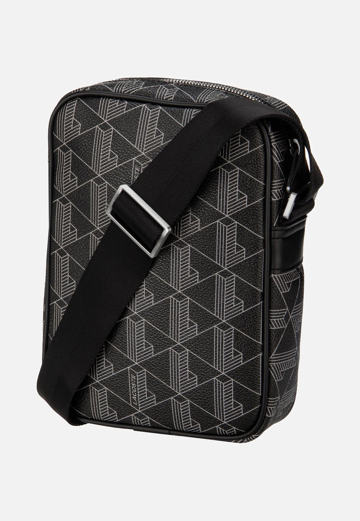Lacoste The Blend NH4410LX Monogram Noir Gris Crossbody Bag