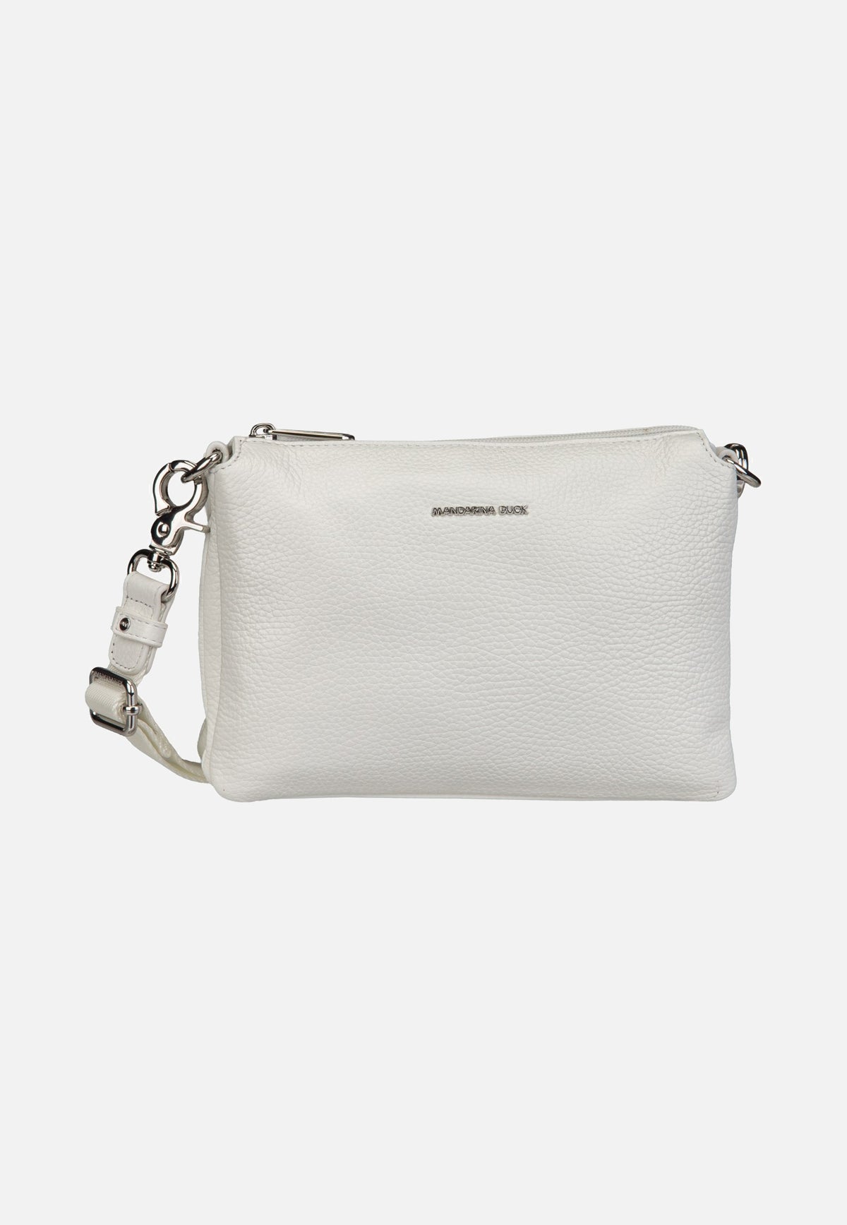 Mandarina Duck Mellow Leather Pochette FZT82 Blanc Crossbody Bag