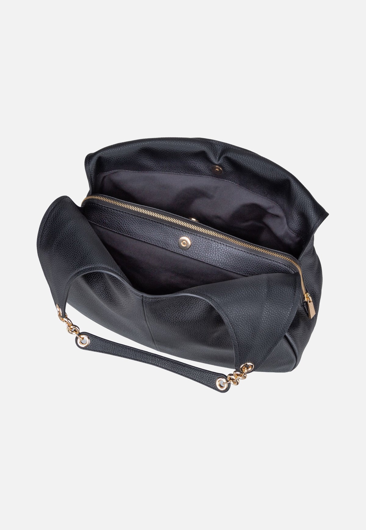 Michael Kors Ellie LG Trpl Compt Shldr Tote Black Hobo Bag