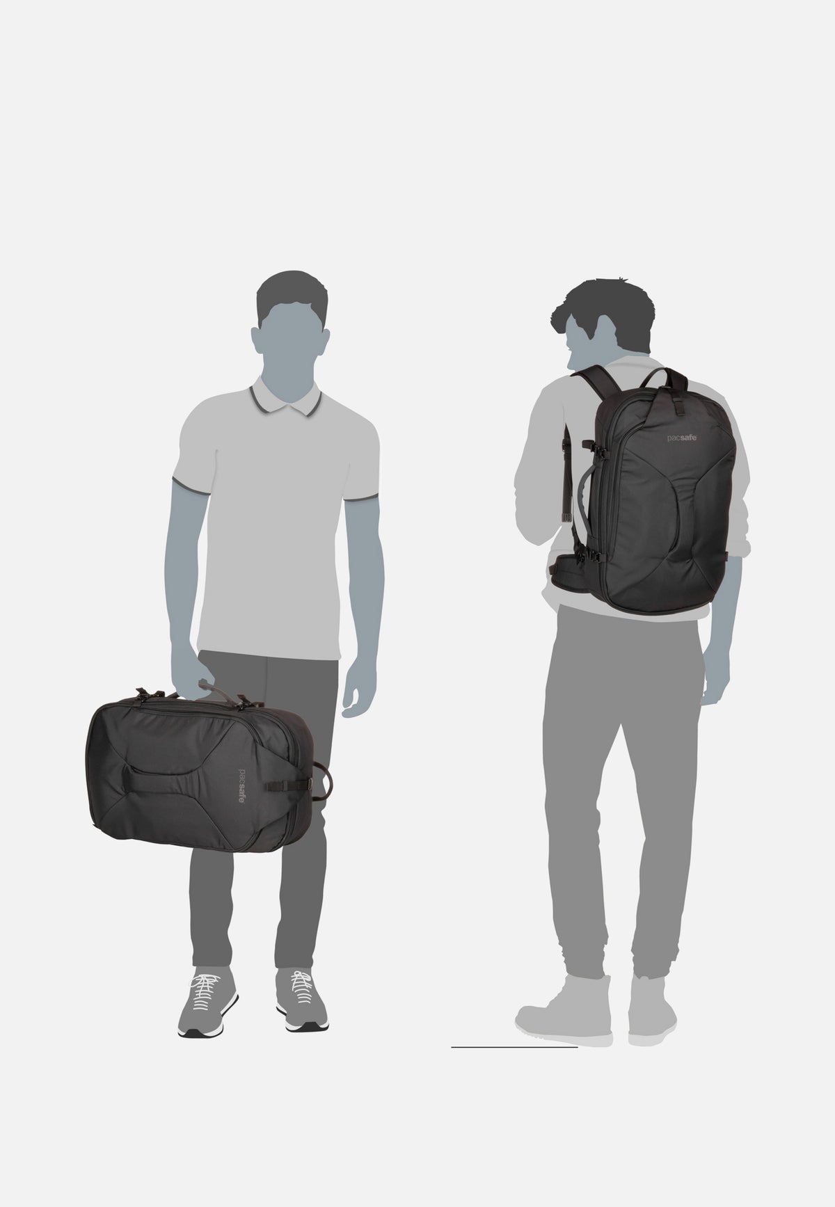 Pacsafe EXP45 Carry-On Travel Black Reiserucksack