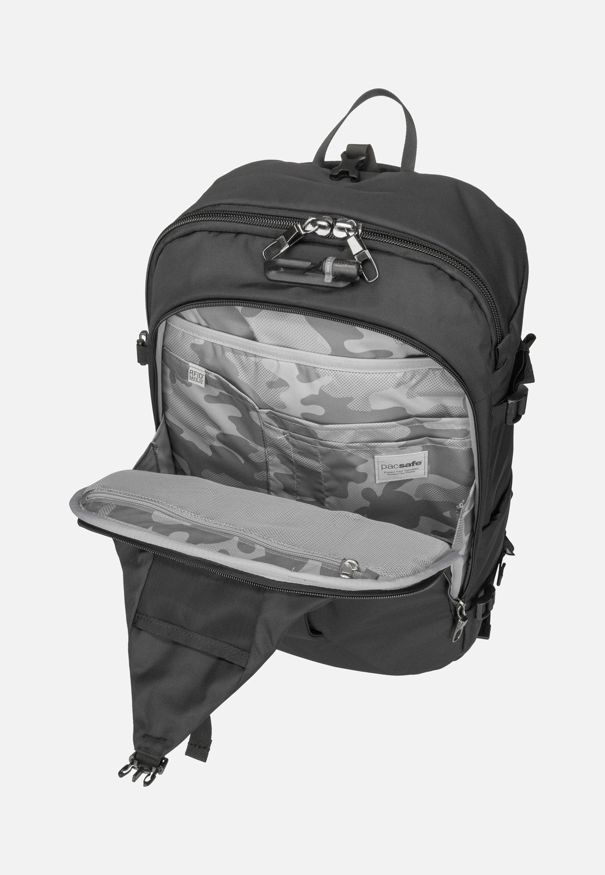 Pacsafe EXP45 Carry-On Travel Black Reiserucksack