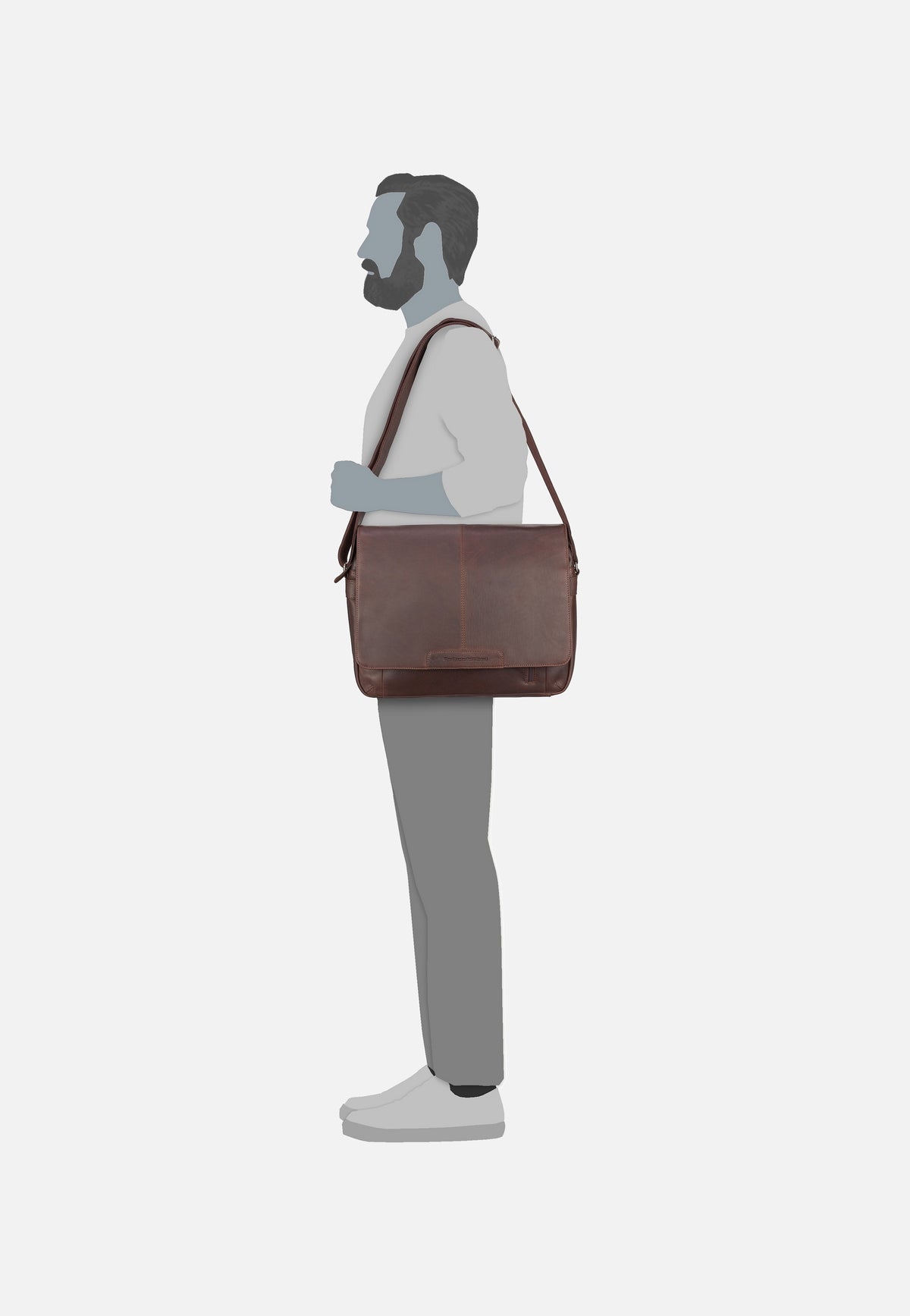 The Chesterfield Brand Richard 0552 Brown Messenger Bag