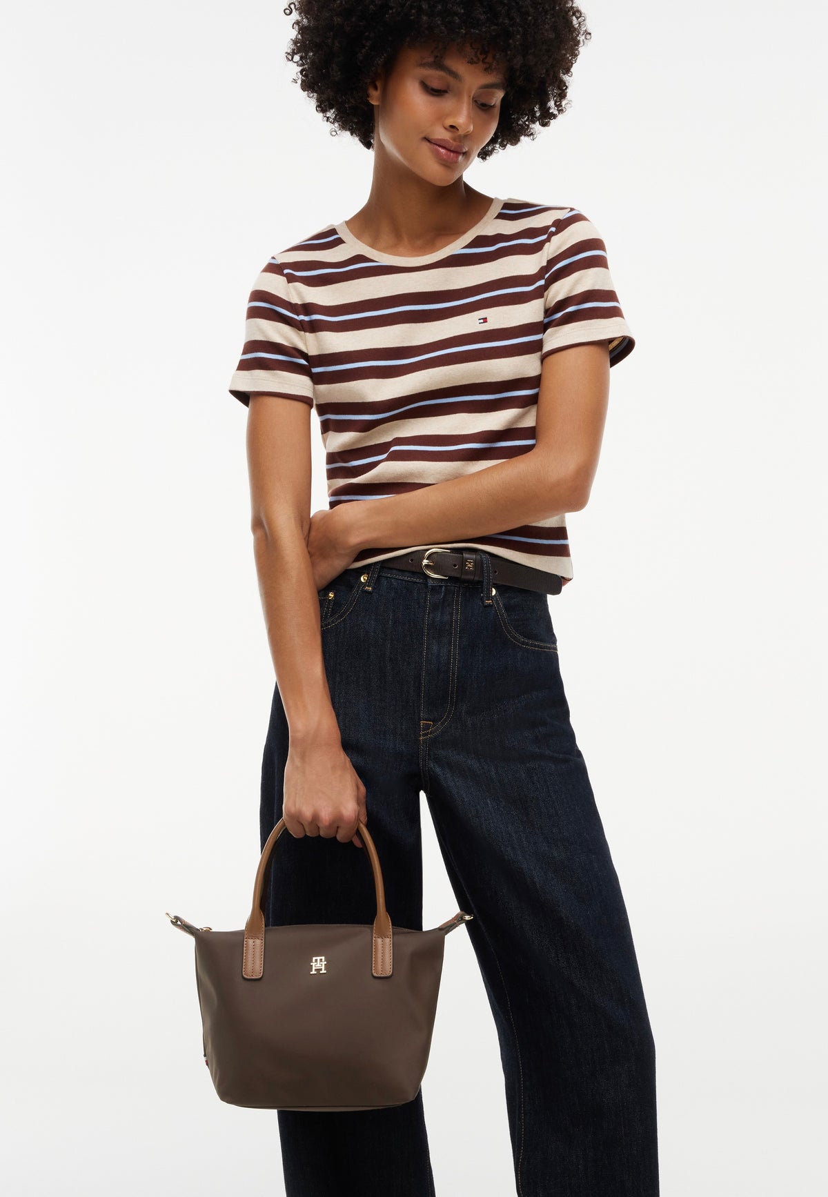 Tommy Hilfiger Popette Mini Tote Fondant Brown Tote Bag
