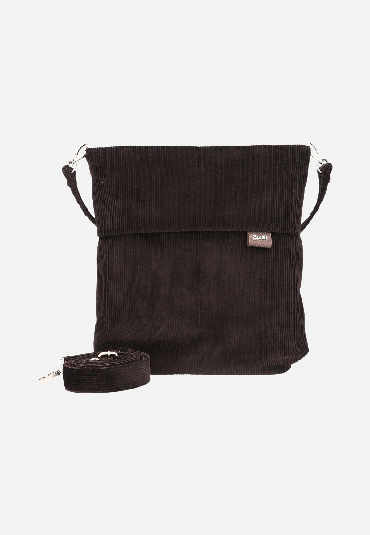 zwei Mademoiselle M12 Cord/Espresso Hobo Bag