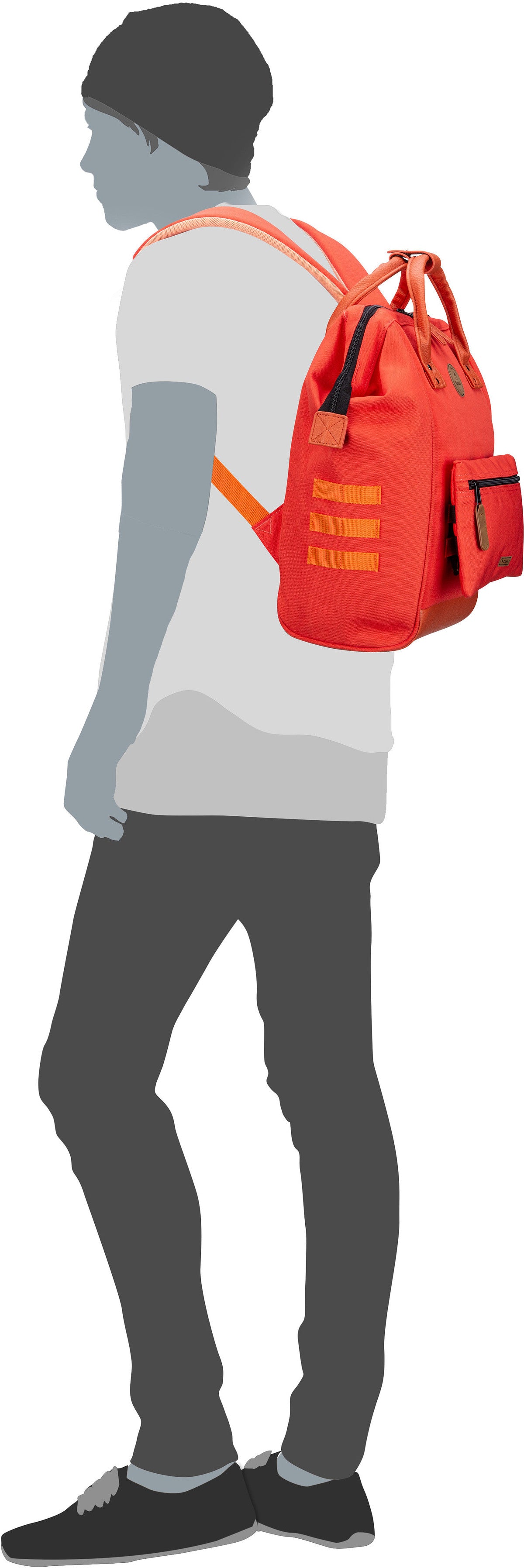 Cabaia Adventurer Oxford Medium New York Rucksack – Silhouettenansicht