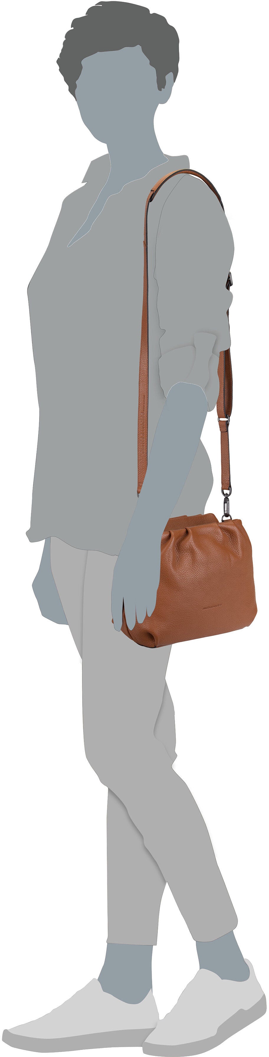 aunts & uncles Honey Portabella Crossbody Bag – Silhouettenansicht