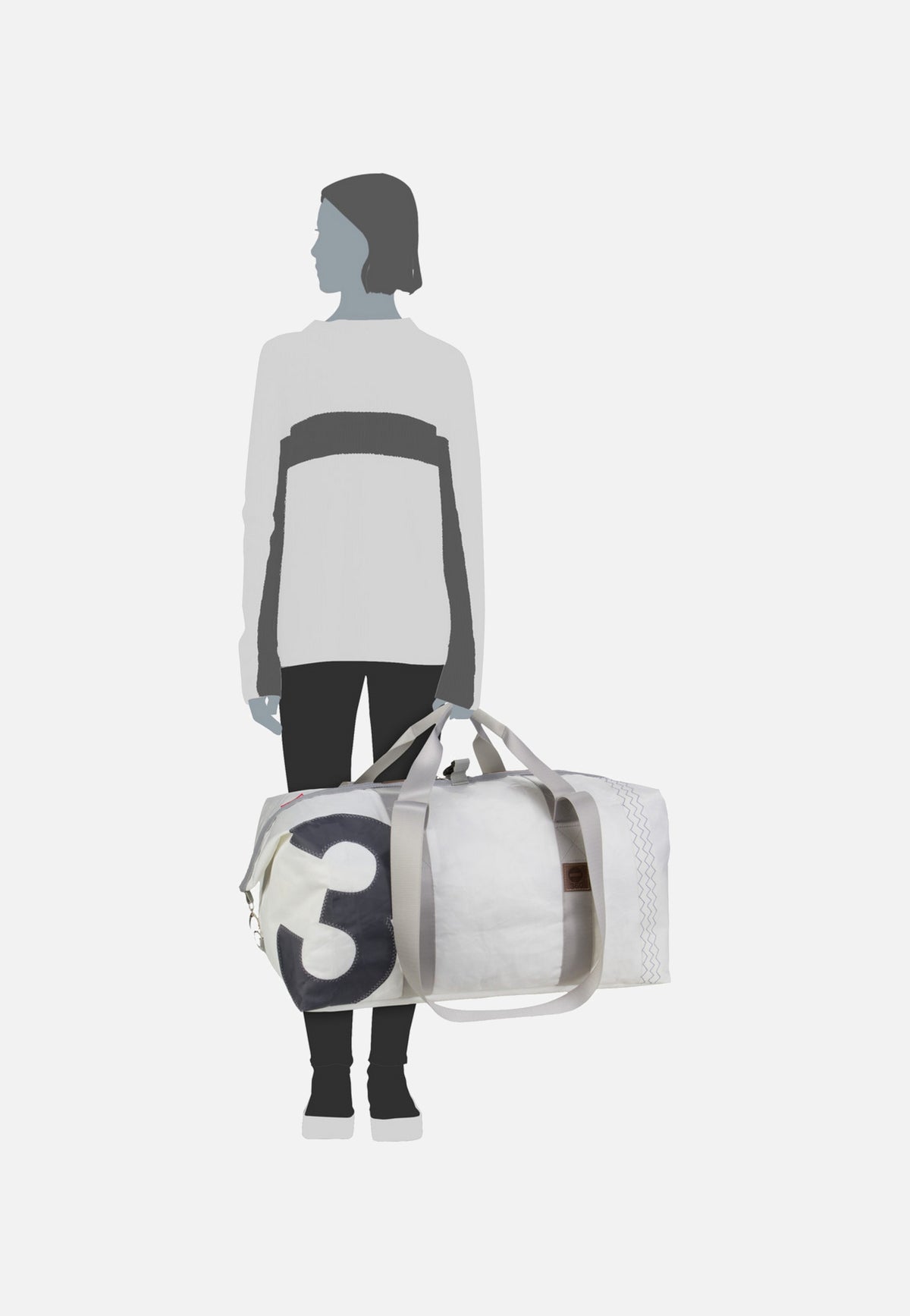 360Grad Kutter XL Weiß/Grau Dufflebag