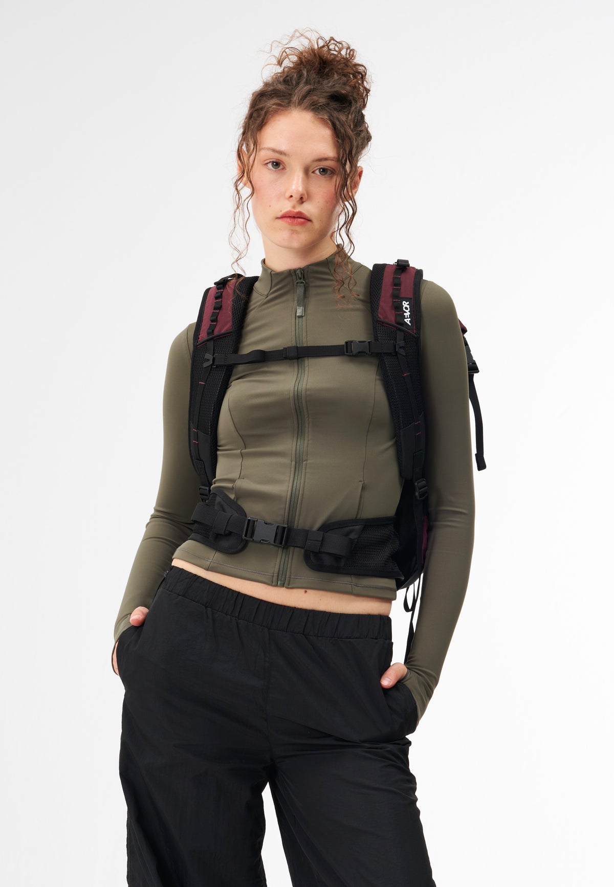 AEVOR Active Pack Burgundy Rolltop Rucksack