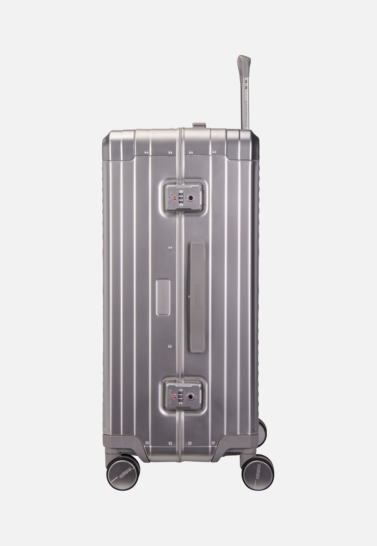 American Tourister Soundbox Alu Spinner 68 Silver Koffer