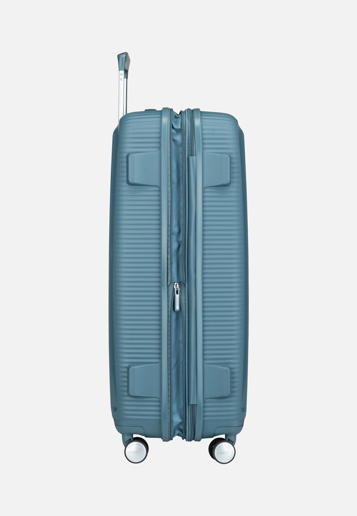 American Tourister SoundBox Spinner 77 EXP Stone Blue Koffer