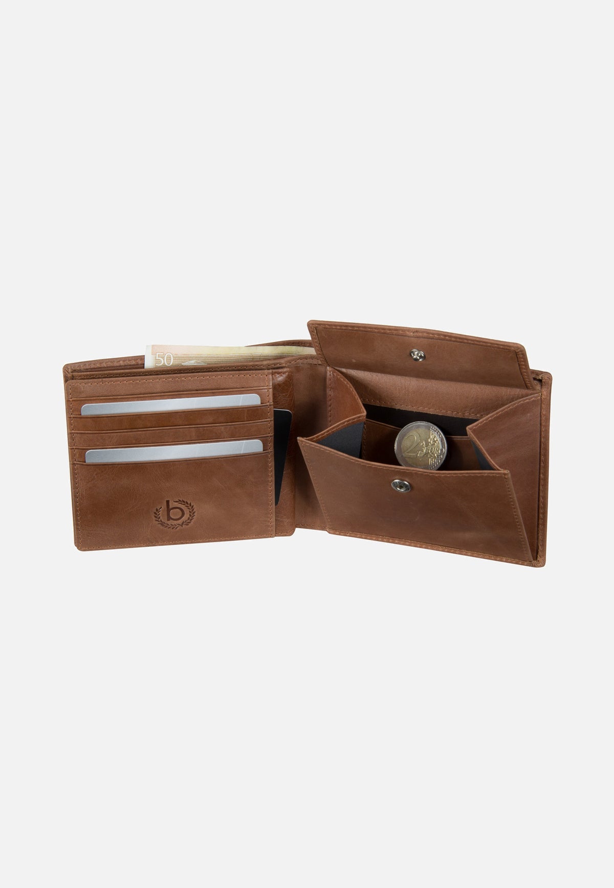 Bugatti Volo Coin 9 Cognac Portemonnaie