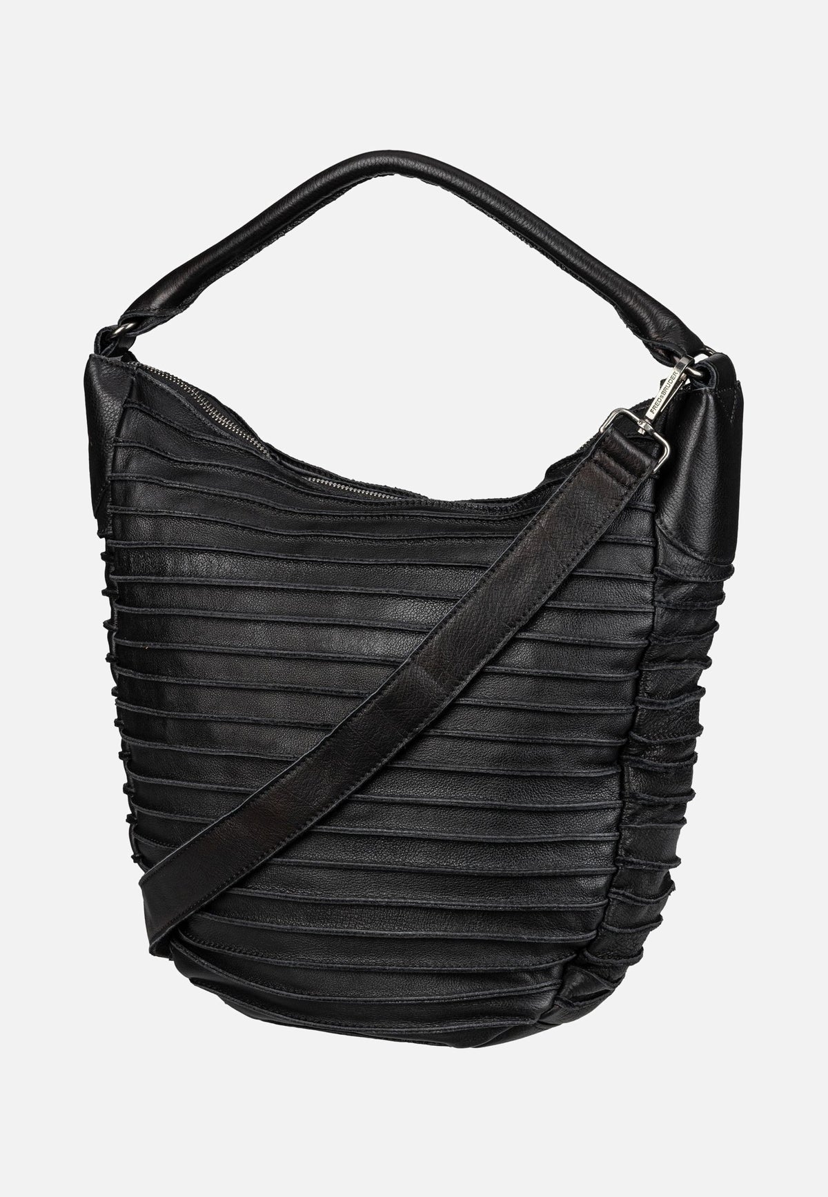 Fredsbruder Riffeltier S 961r Black Hobo Bag