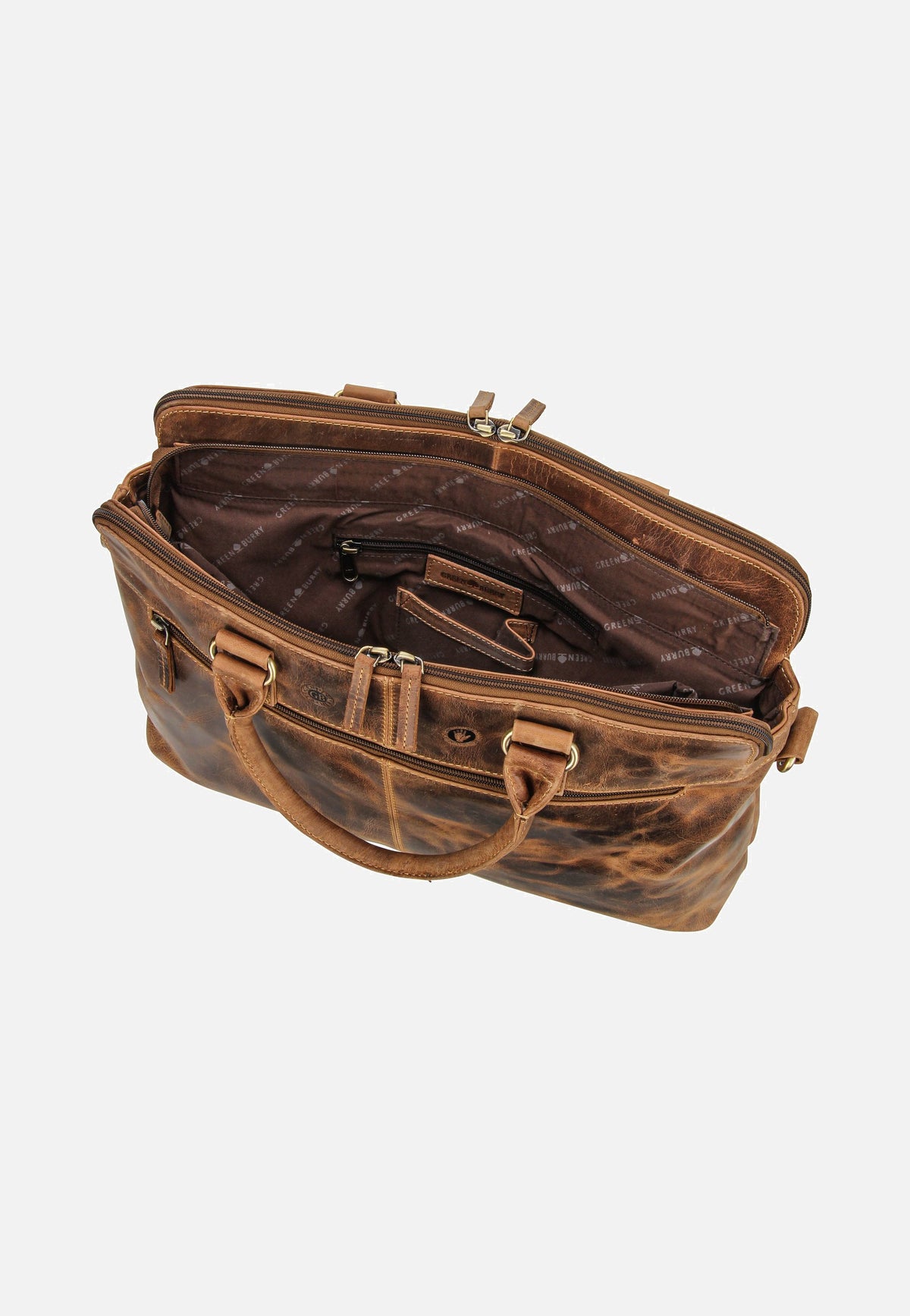Greenburry Vintage 1538 Sattelbraun Aktentasche