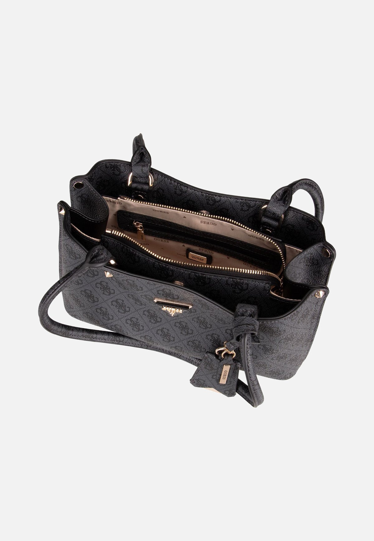 Guess Meridian 2 Shoulder SAT 74090 Coal Logo Schultertasche