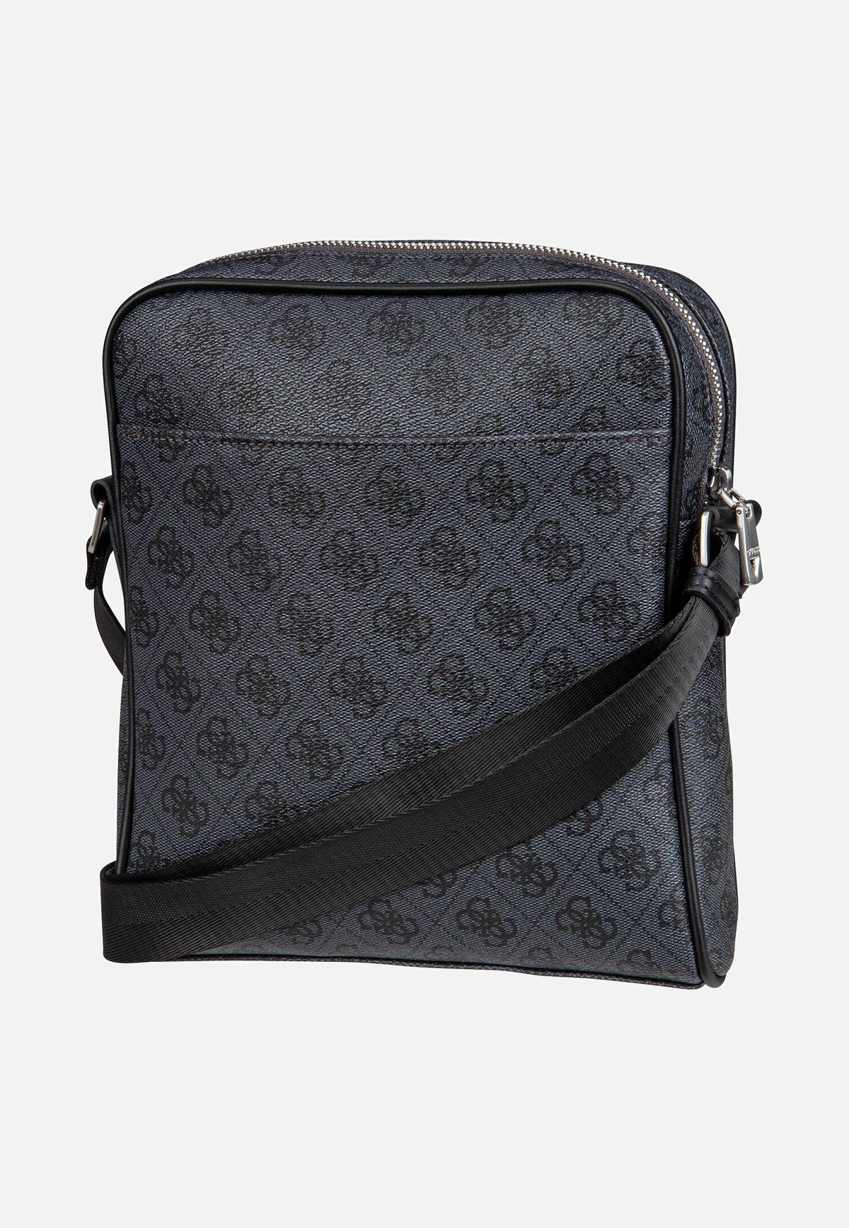 Guess Milano 4G Eco Top Zip Black Crossbody Bag