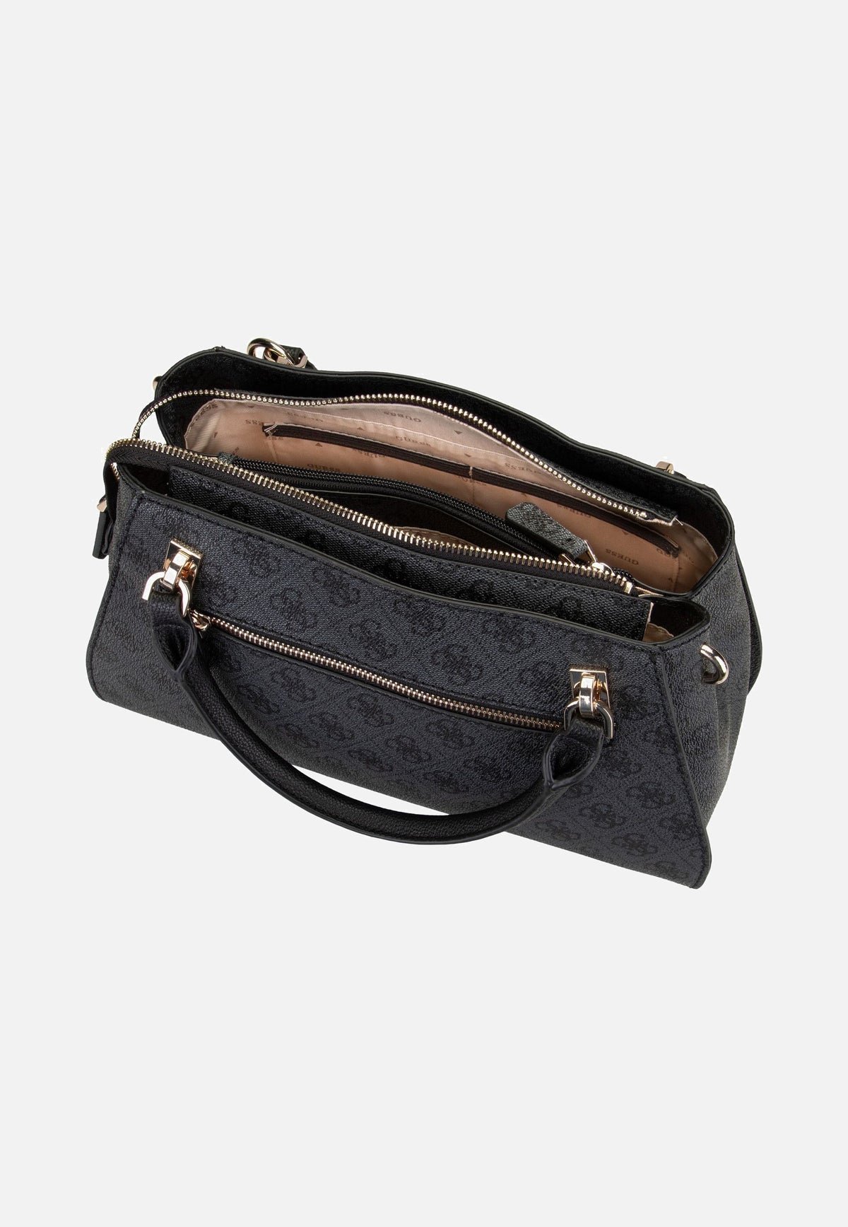 Guess Noelle II Luxury SAT 72070 Logo Coal Henkeltasche