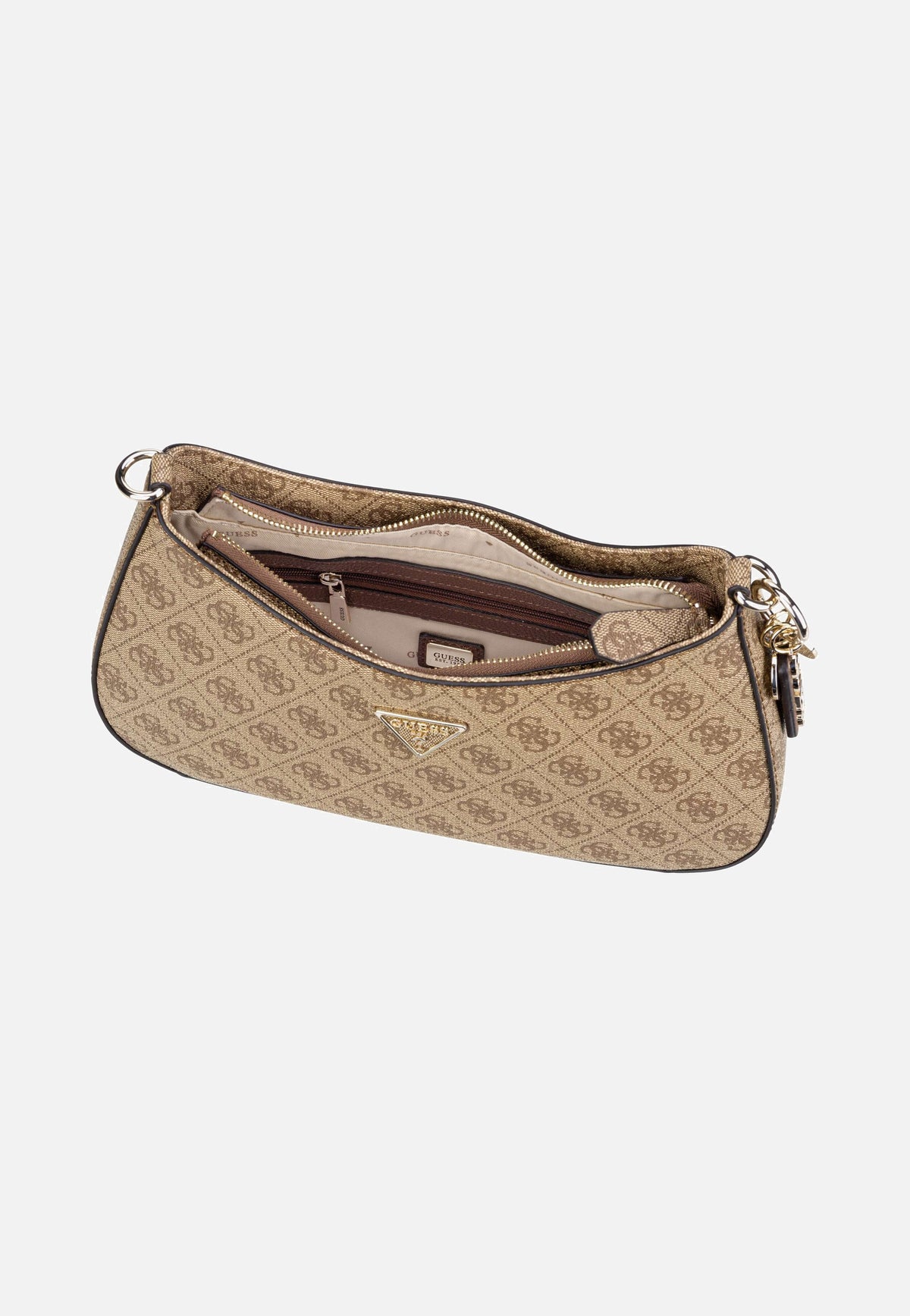 Guess Noelle II Top Zip SHB 72180 Logo Latte/Brown Abendtasche