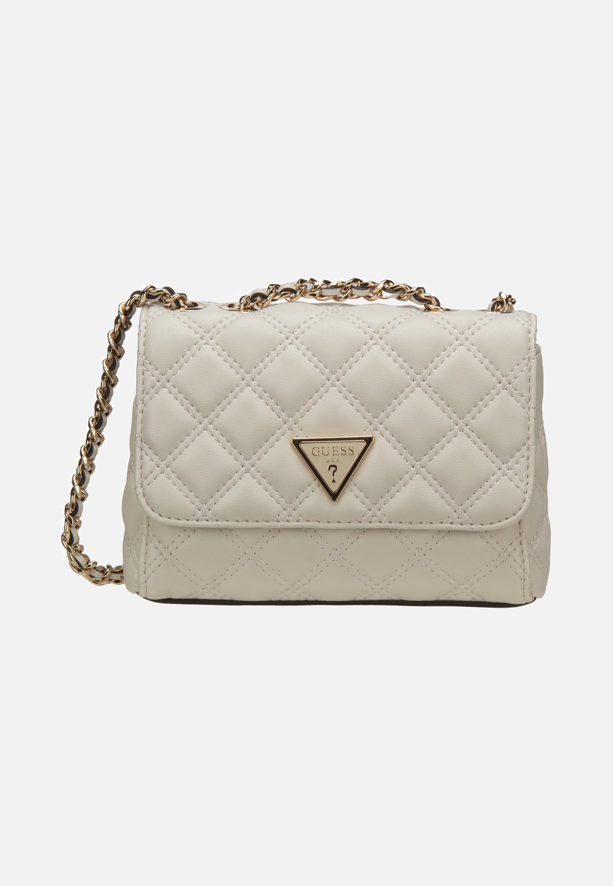 Guess Giully II Mini 2 Comp Conv Flap Off White Evening Bag
