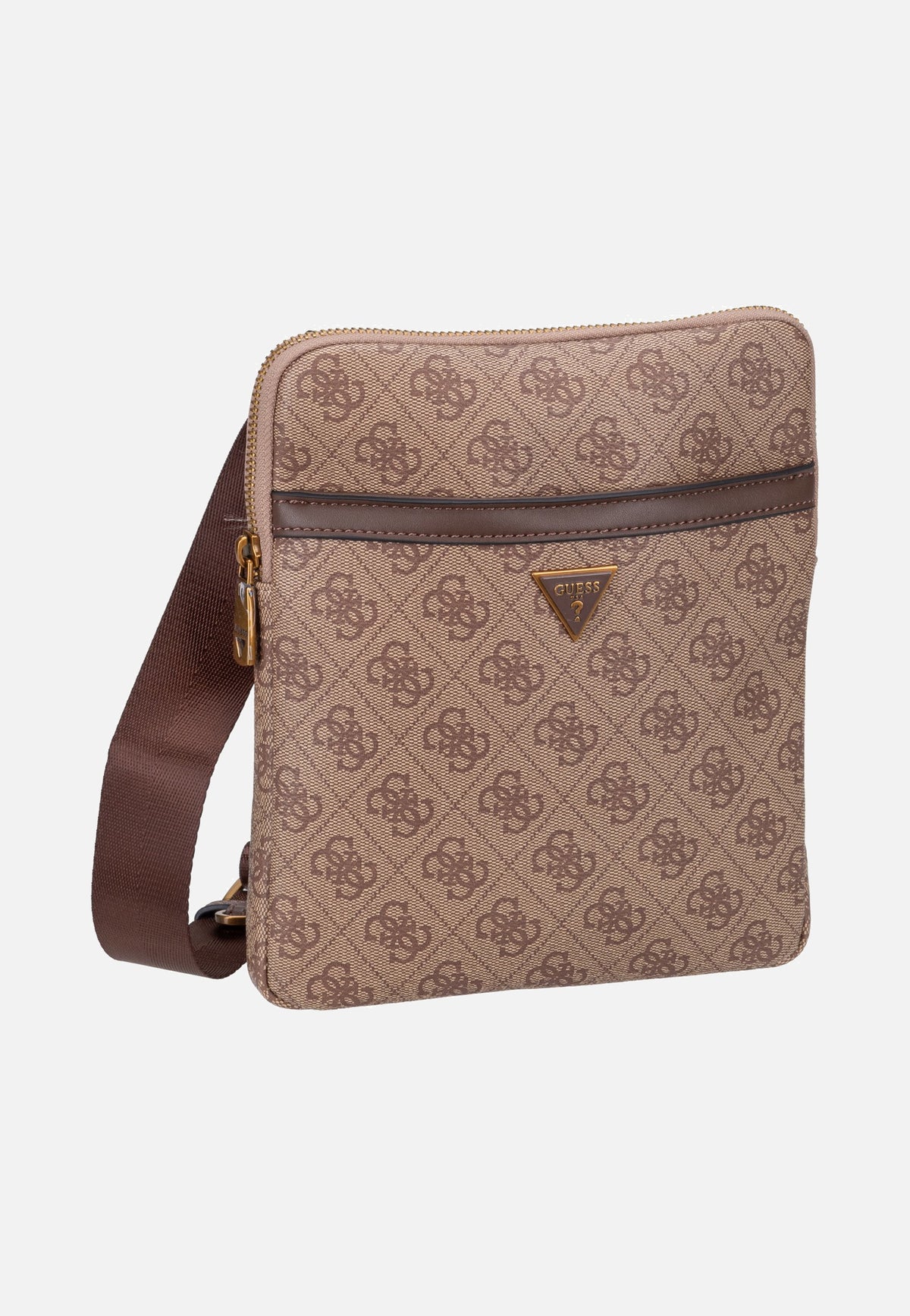 Guess Milano Crossbody Flat Beige/Brown Crossbody Bag