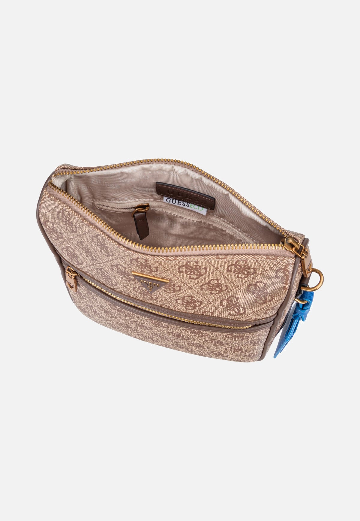 Guess Milano Vertical Crossbody 2 Beige/Brown Crossbody Bag