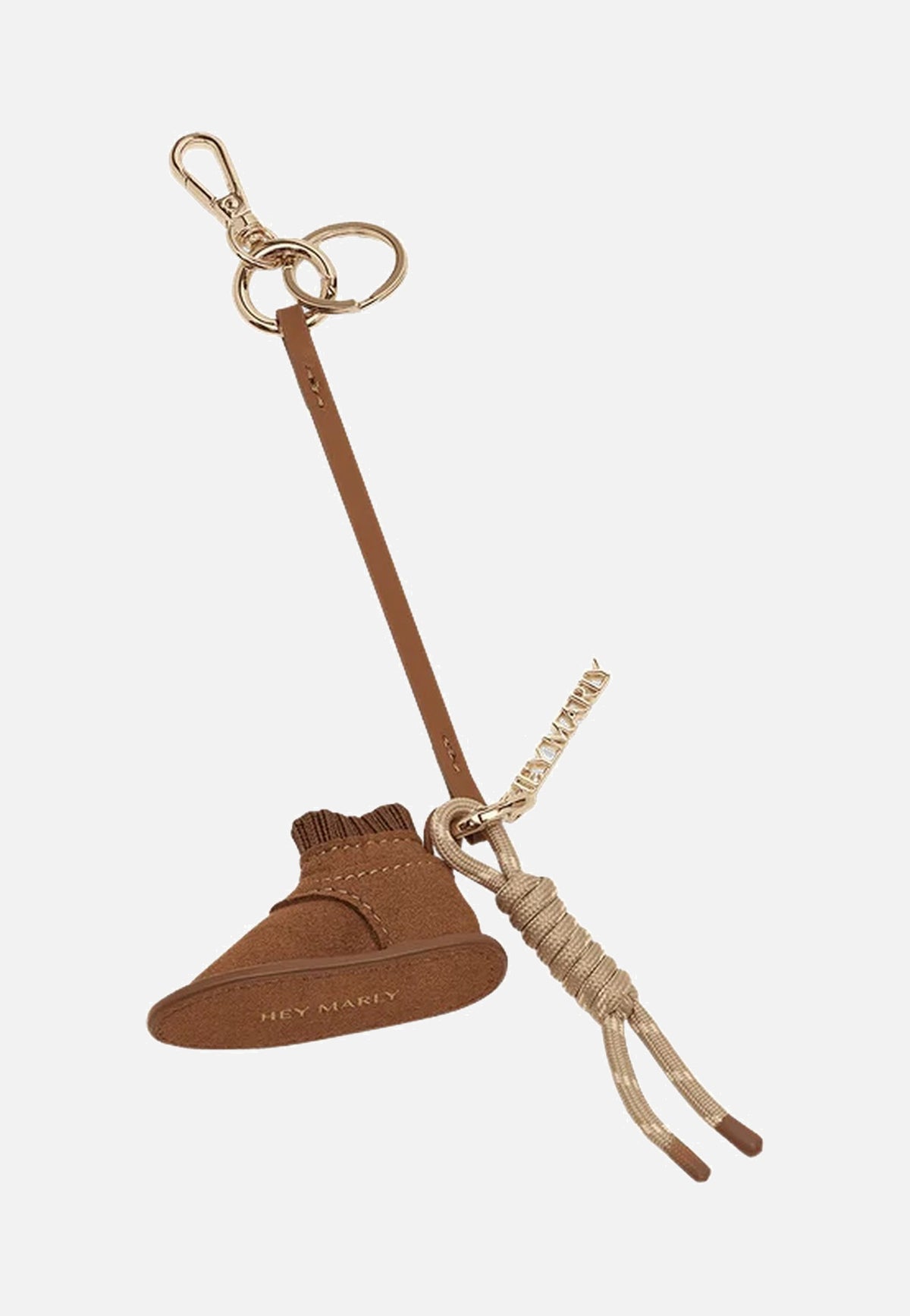 Hey Marly Cozy Boot Charm Cognac Bag Charm