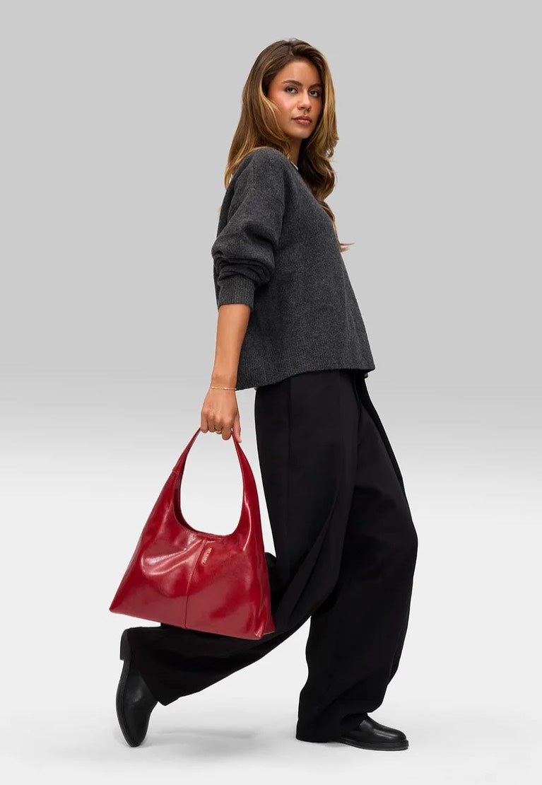 Hey Marly Alltime Lover M Glossy Red Hobo Bag