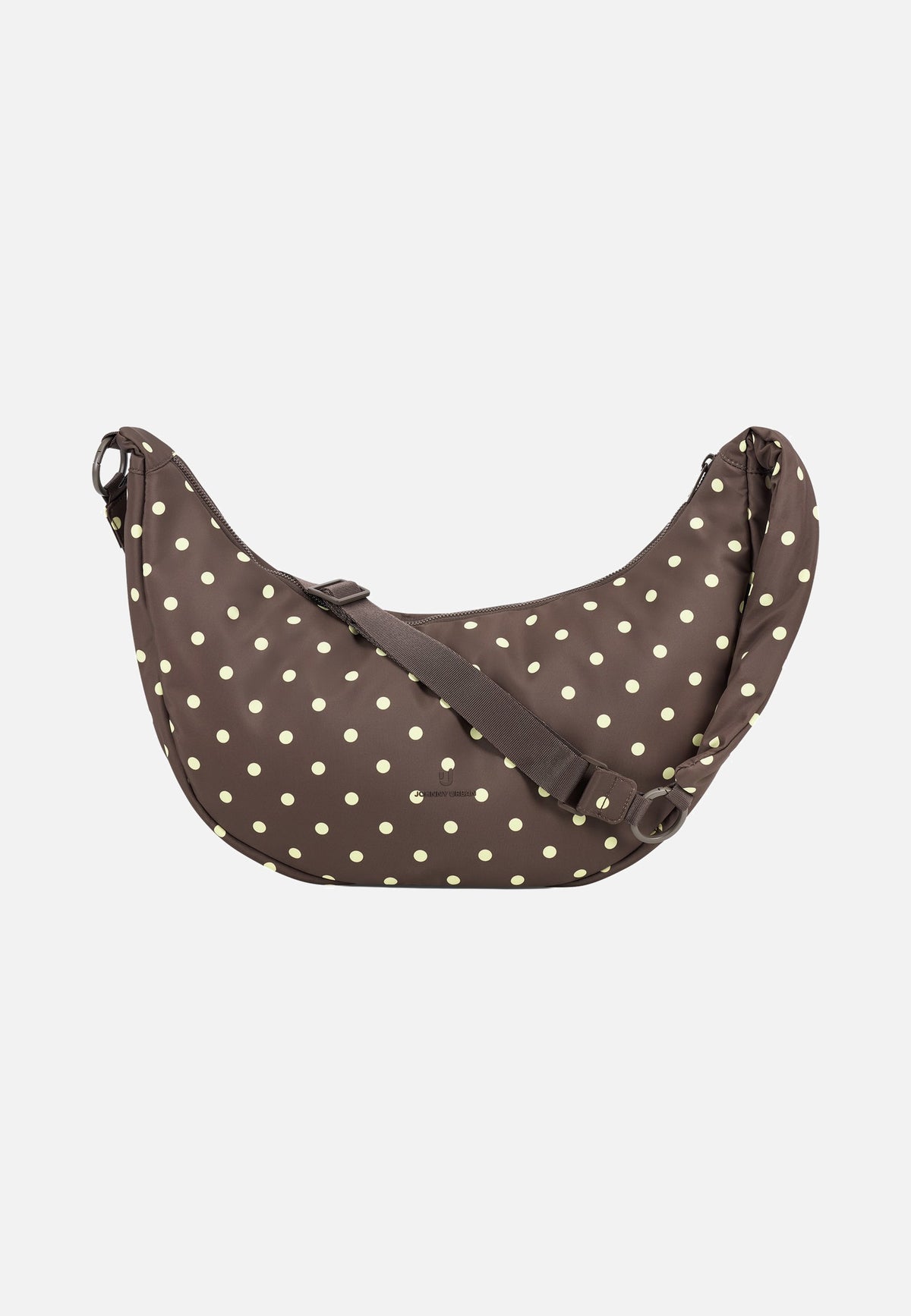 Johnny Urban Lou Large Brown Polka Dots Crossbody Bag