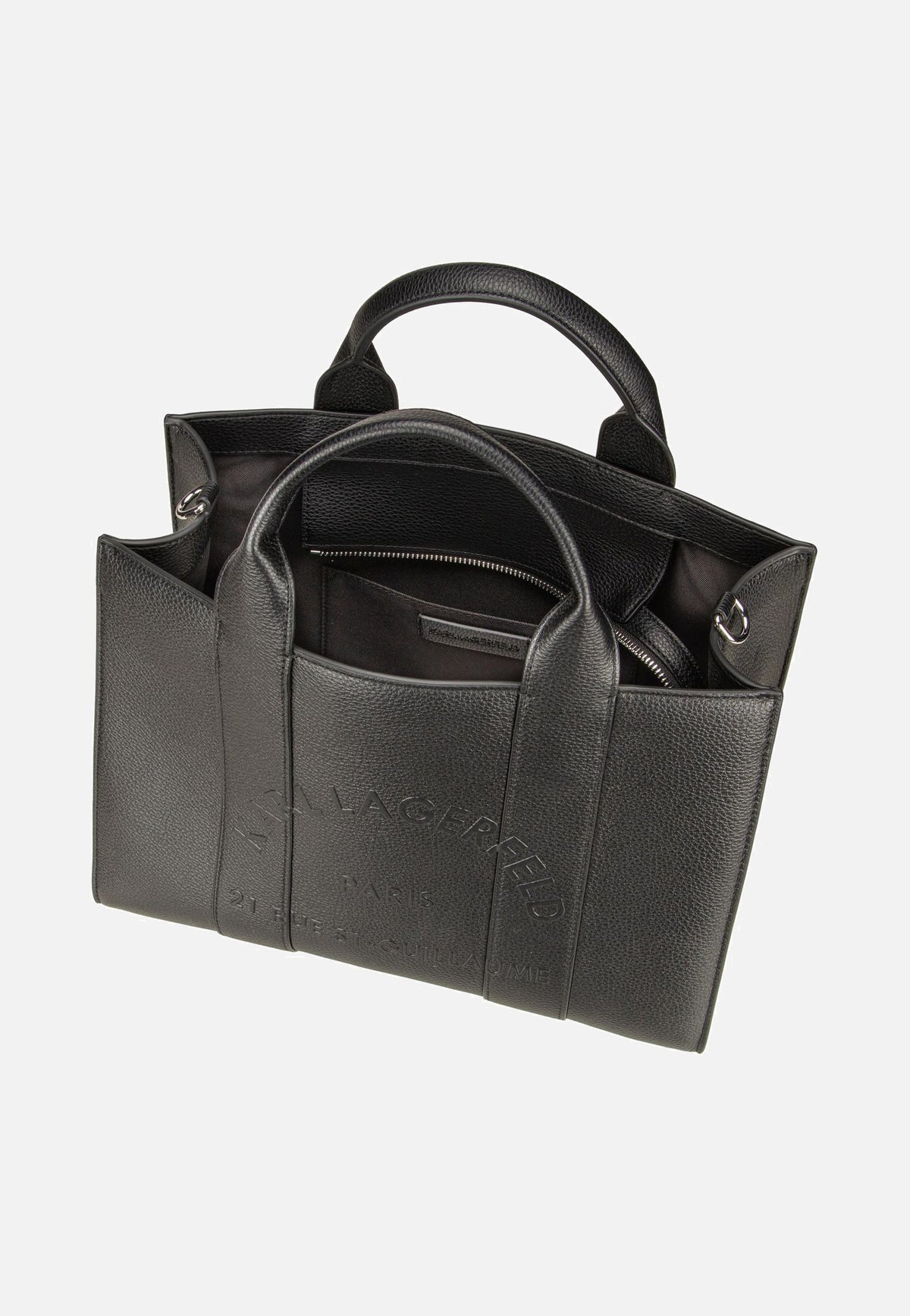 Karl Lagerfeld K/RSG Pebble Square Med Tote Black Tote Bag