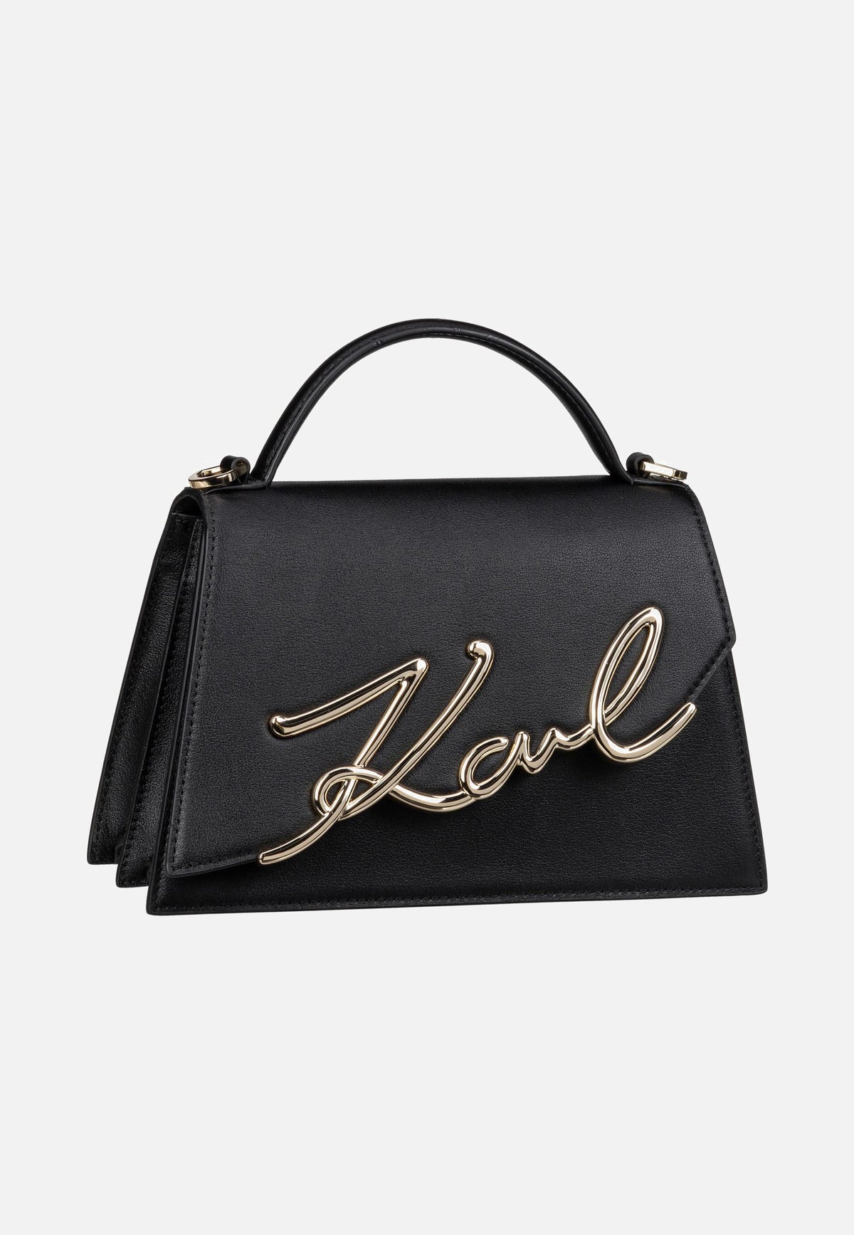 Karl Lagerfeld K/Signature 2.0 MD 30036 Black/Gold Handle Bag