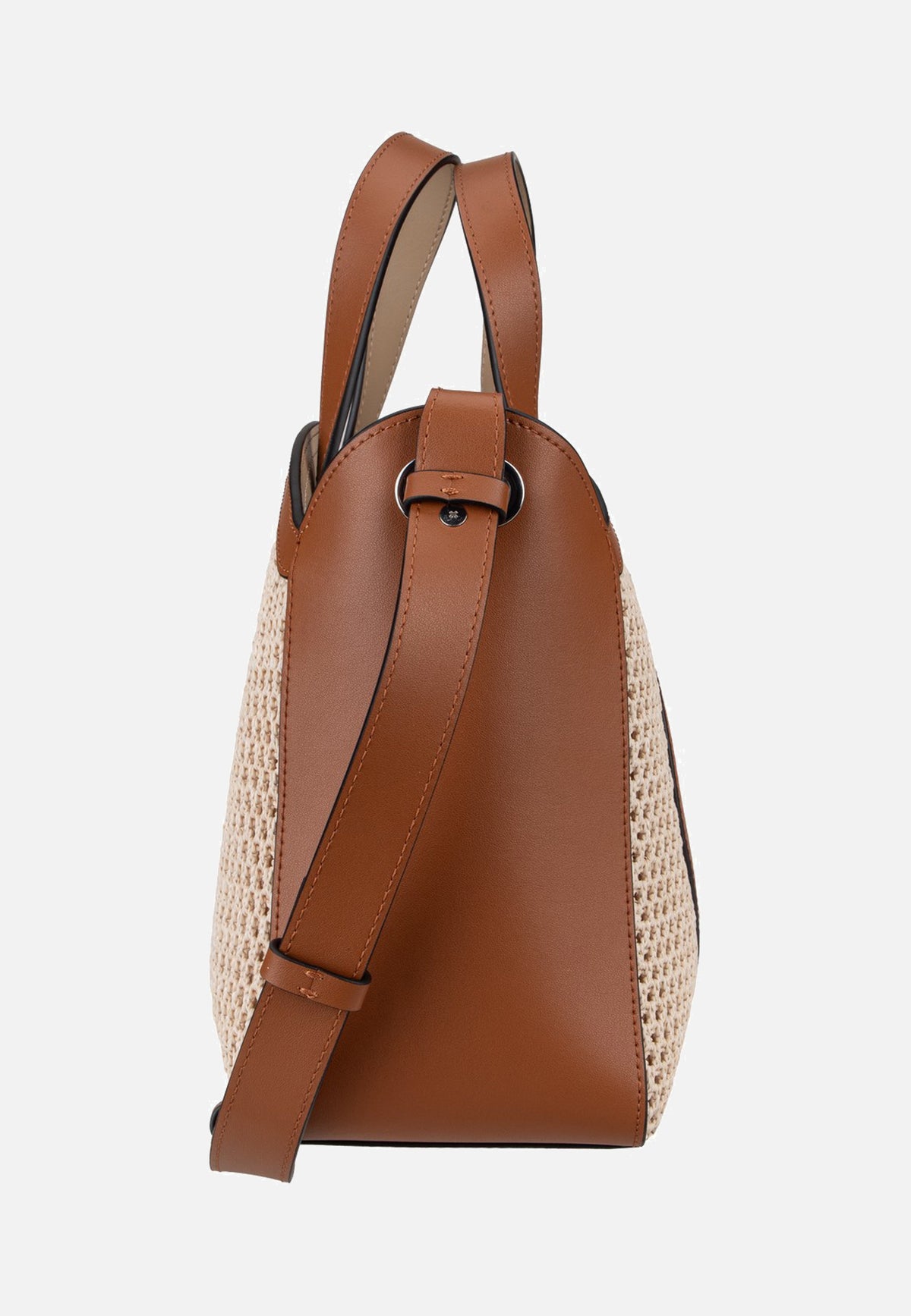 Karl Lagerfeld K/Circle SM Tote Raffia Mesh Natural/Tan Tote Bag