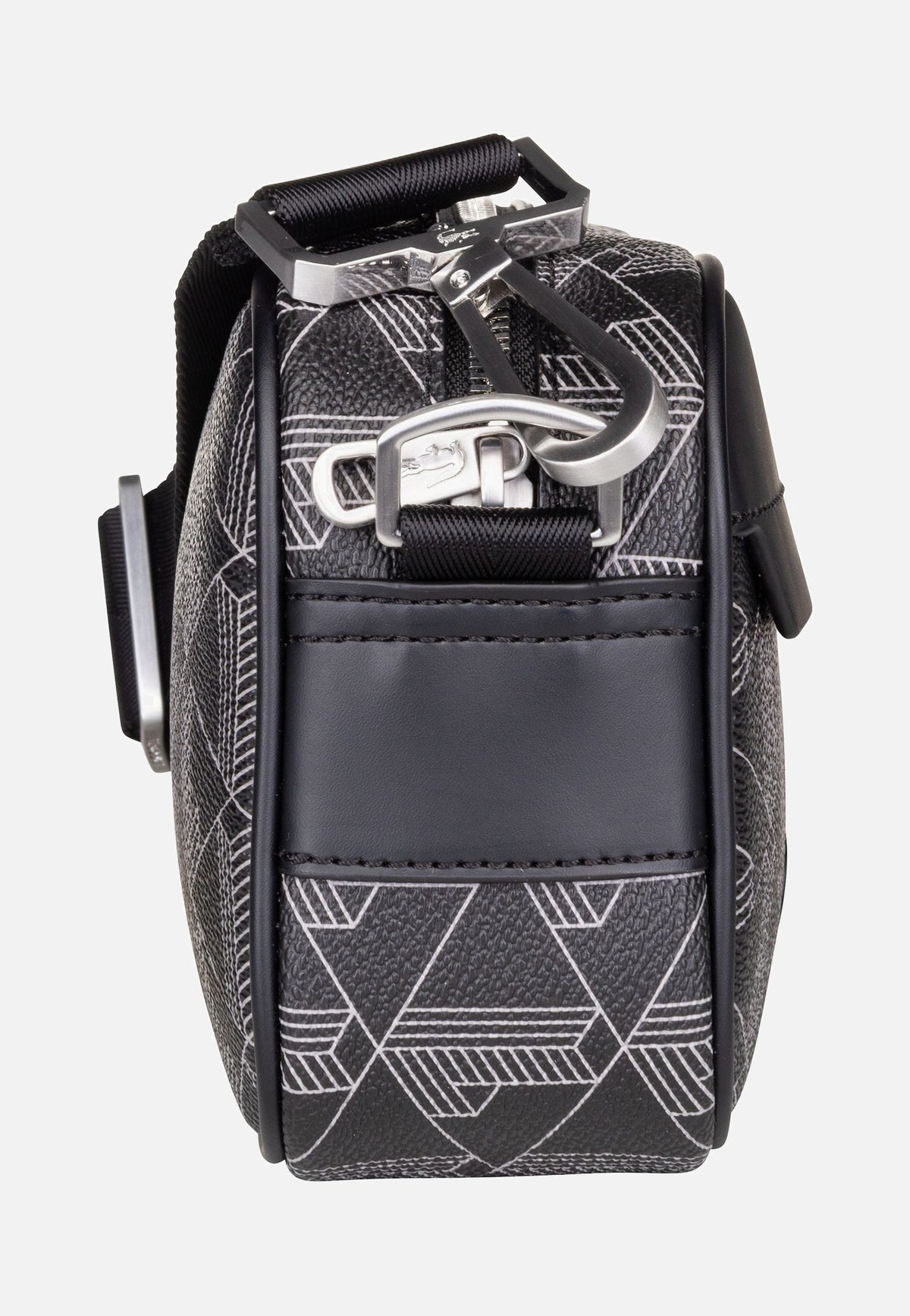 Lacoste The Blend Small NH3650LX Monogram Noir Gris Umhängetasche