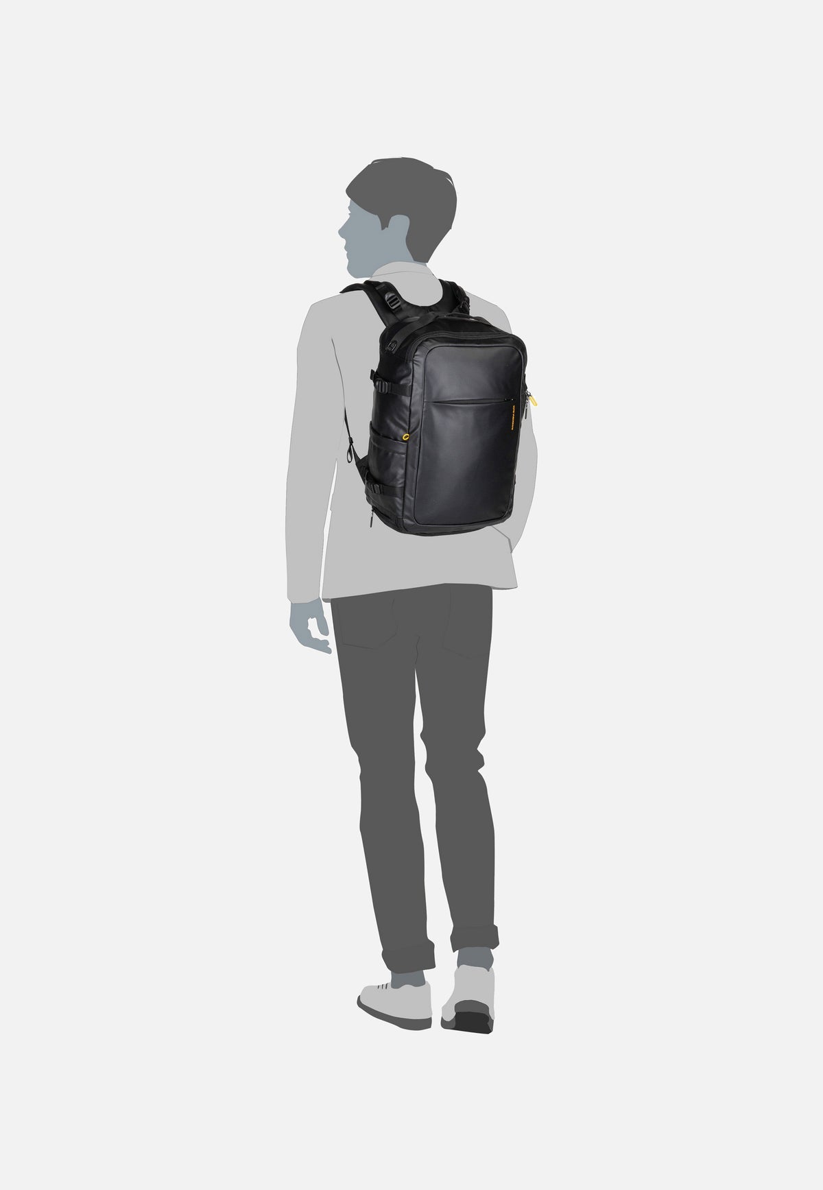 Mandarina Duck Eco Coated OST06 Black Reiserucksack