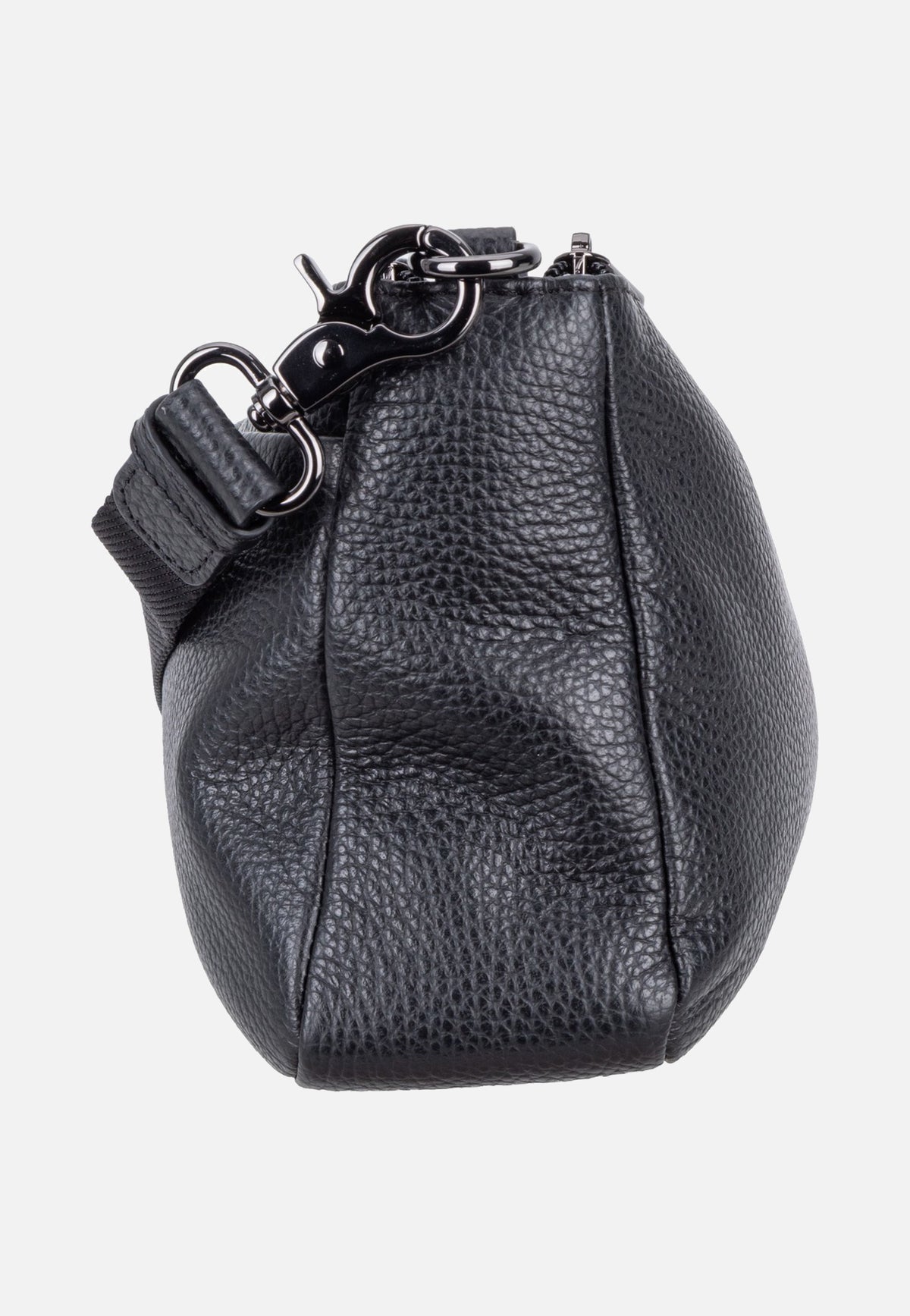 Mandarina Duck Mellow Leather Double Zipped FZTA8 Nero Crossbody Bag