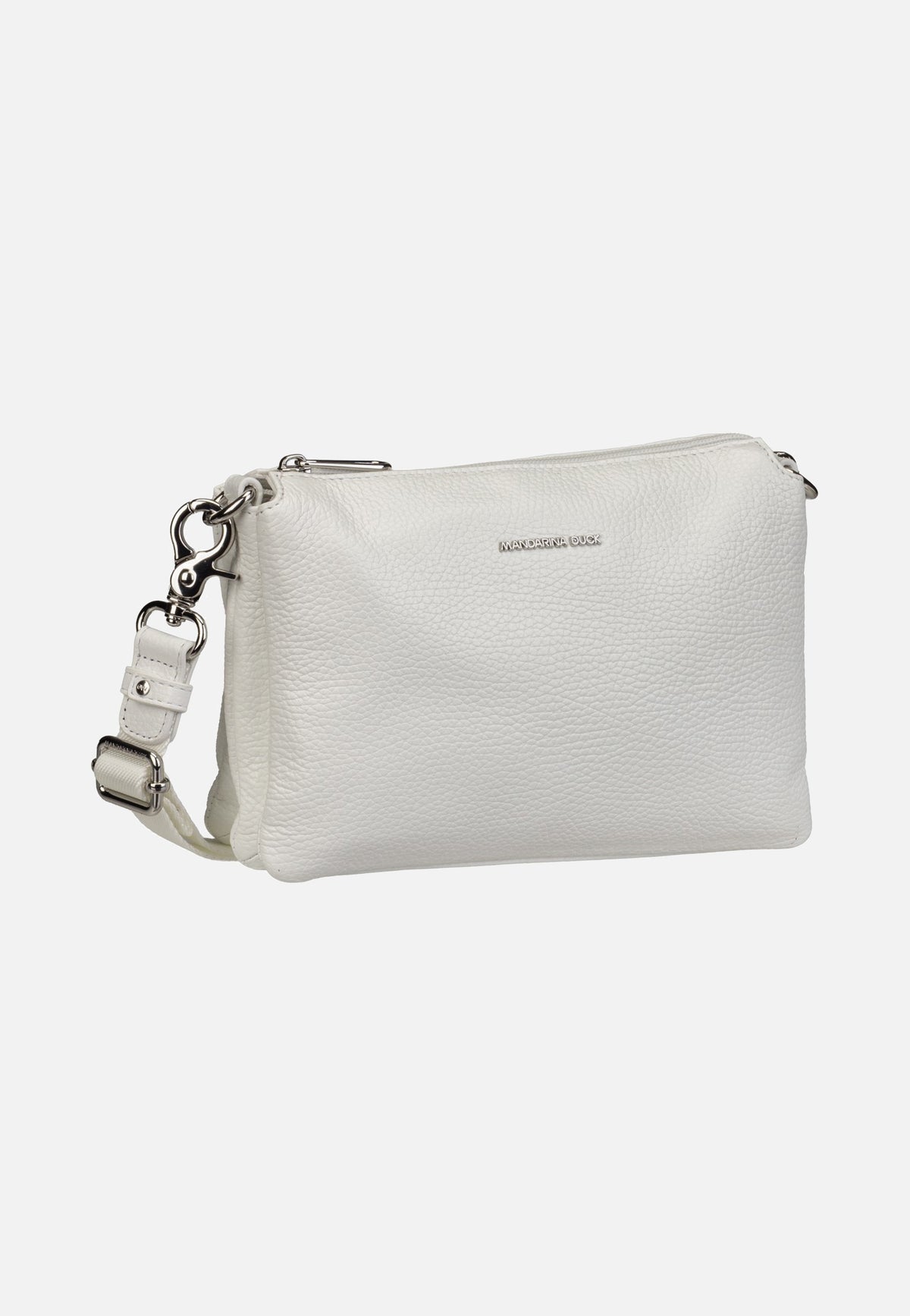 Mandarina Duck Mellow Leather Pochette FZT82 Blanc Crossbody Bag