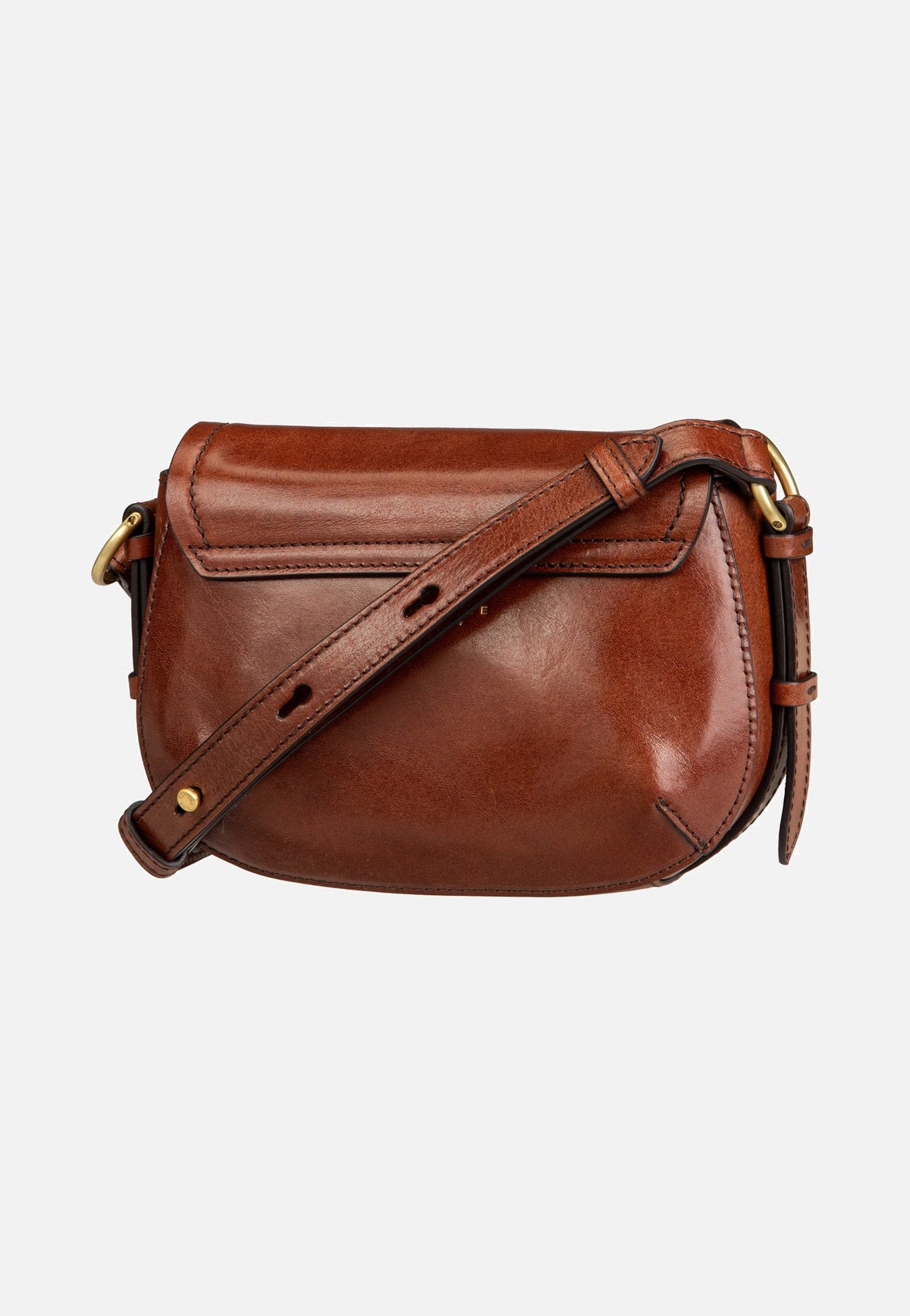The Bridge Federica Crossbody Marrone/Oro Saddle Bag