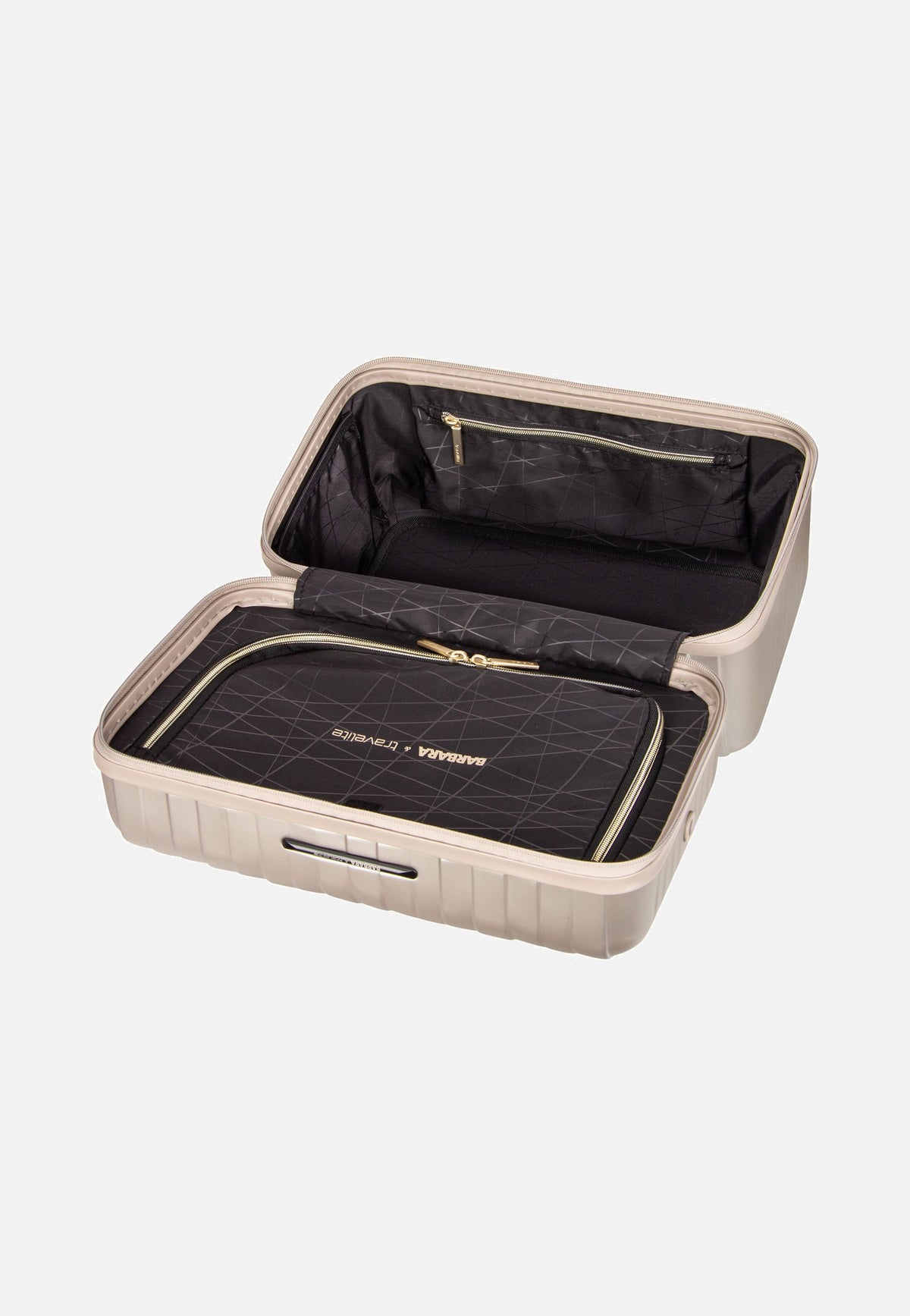 travelite Barbara Novelty Beauty Case Satin Nude Cosmetic Case