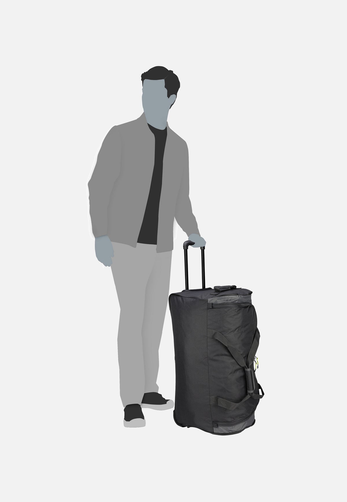 travelite Basics Active Anthrazit Reisetasche mit Rollen